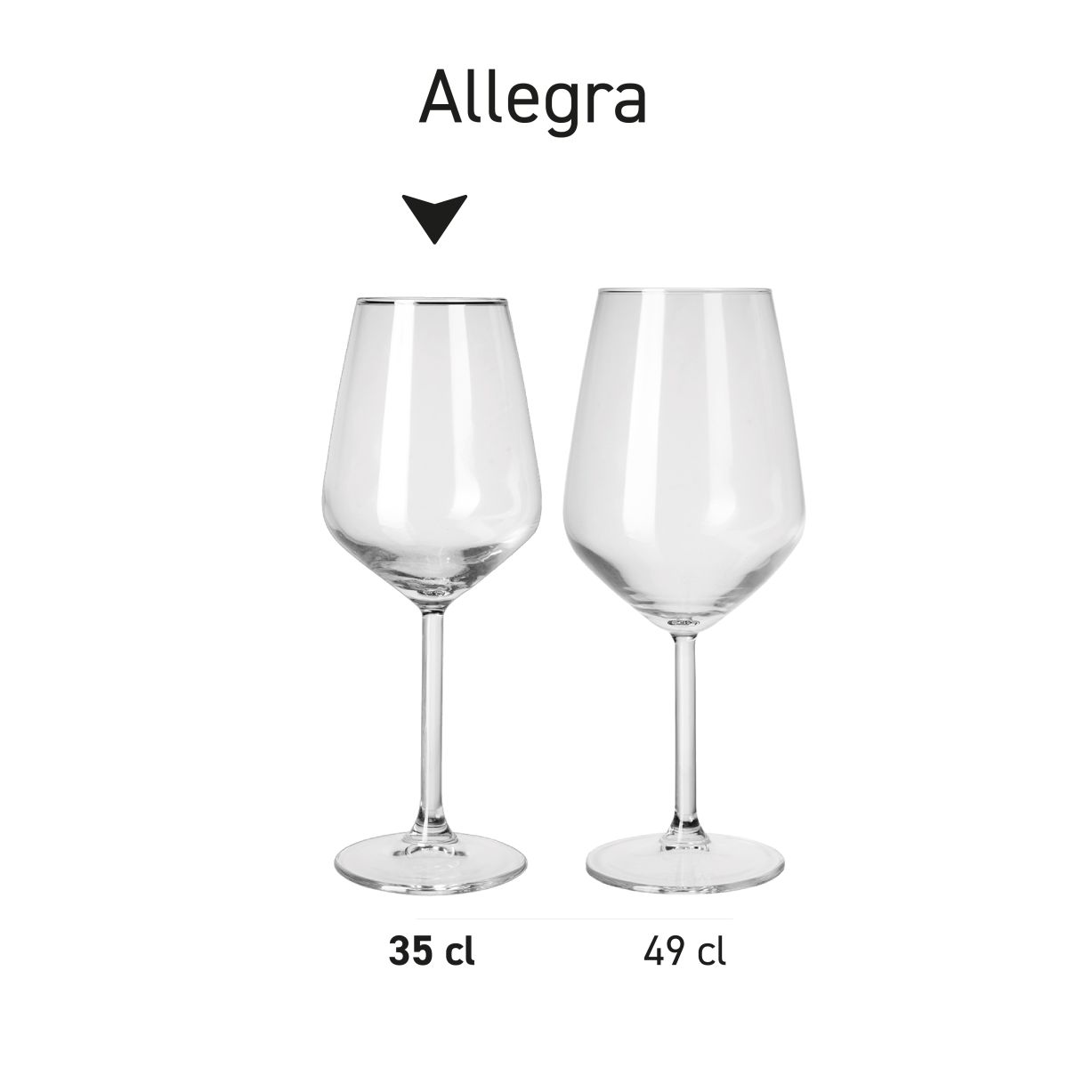 Series image of Allegra wine glass 35 cl. glass in various designs.