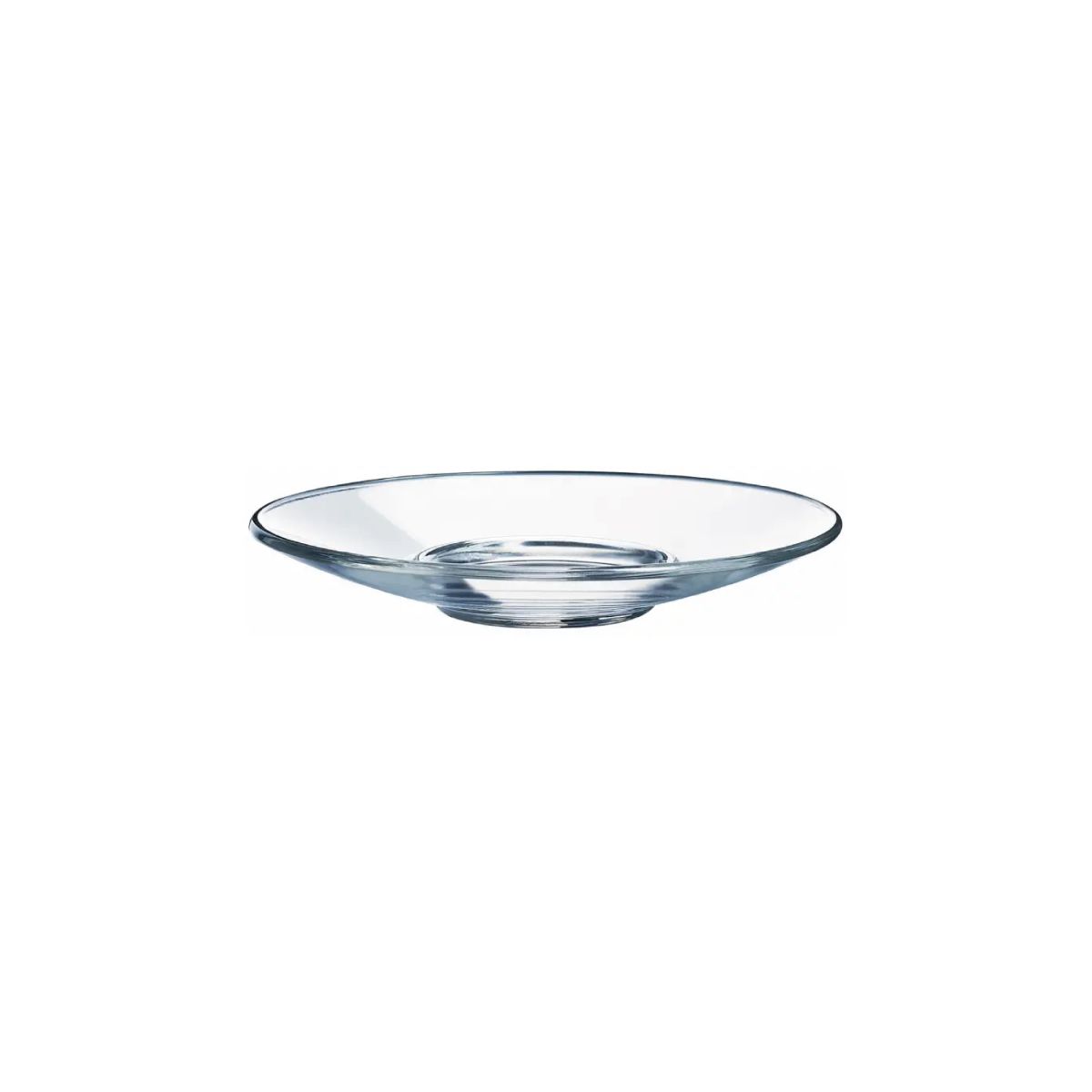 Front view of 14 cm glass Aroma Dish with round shape and transparent glass surface. Front view of 14 cm glass Aroma Dish with round shape and transparent glass surface.