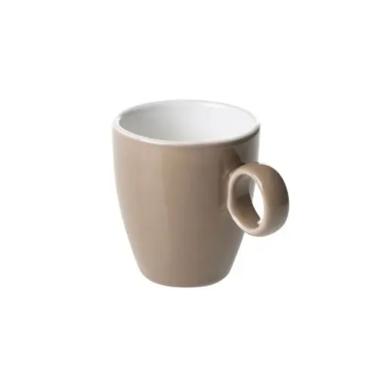 Bart Espresso cup 6.5 cl in brown and white porcelain with compact shape and slightly curved handle.