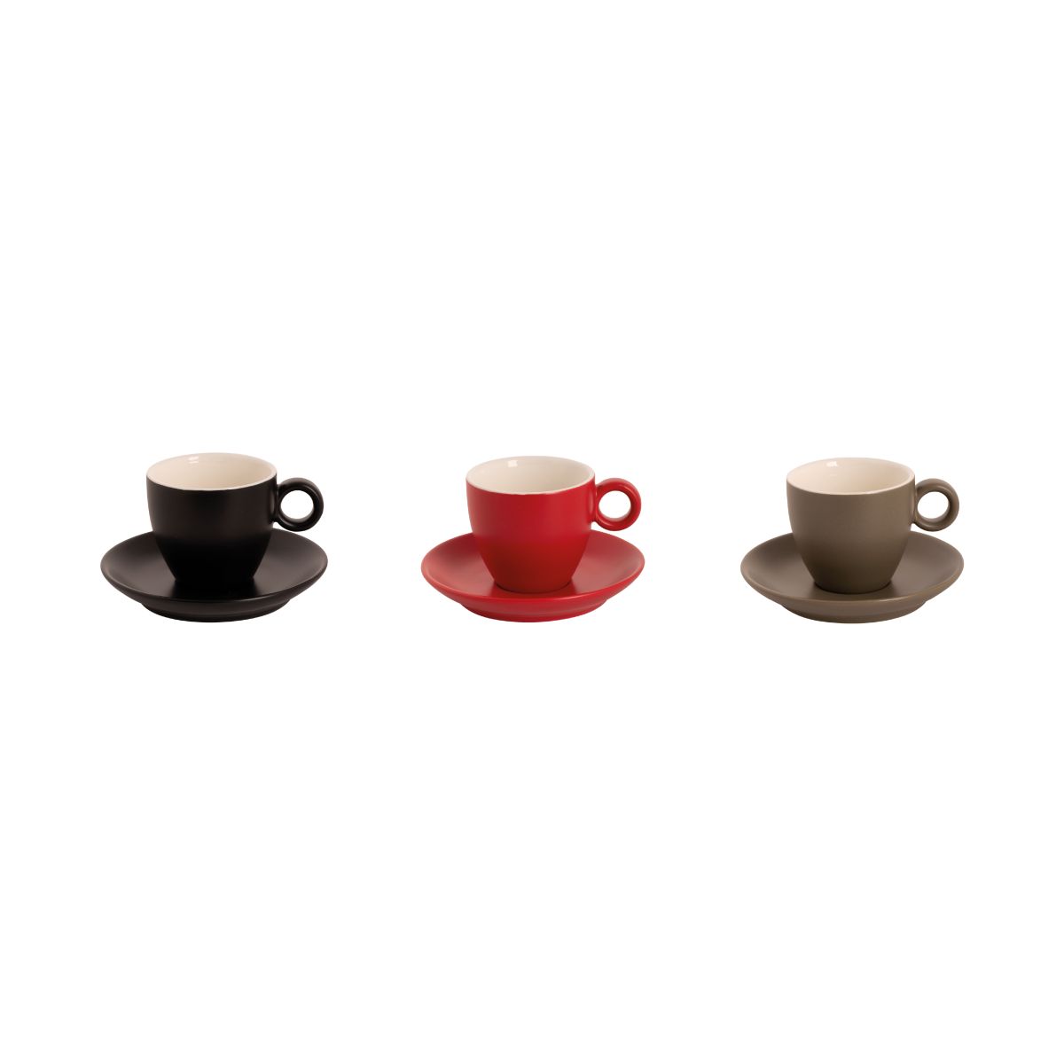 Colour overview of the Bart Coffee 17 cl mat sets in multiple variants.
