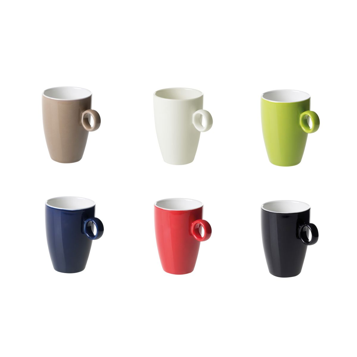 Colour overview of the Bart mug 23 cl. porcelain with multiple colour variants available.
