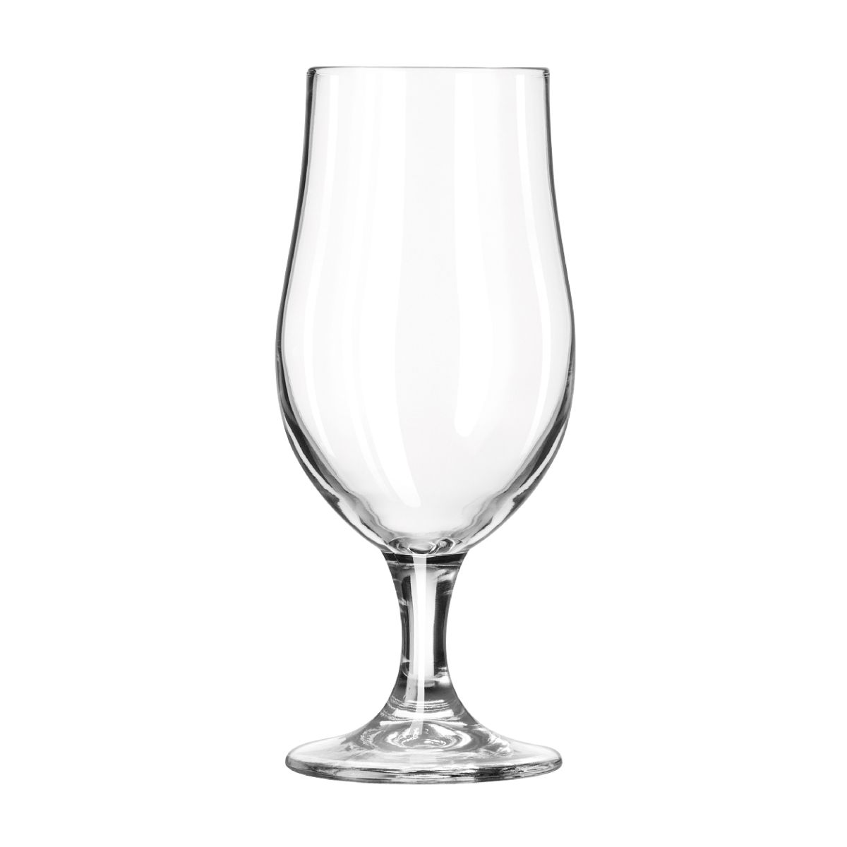 Vooraanzicht van het bierglas op voet Munich 49 cl. van helder glas, geschikt voor bedrukking. Vooraanzicht van het bierglas op voet Munich 49 cl. van helder glas, geschikt voor bedrukking.