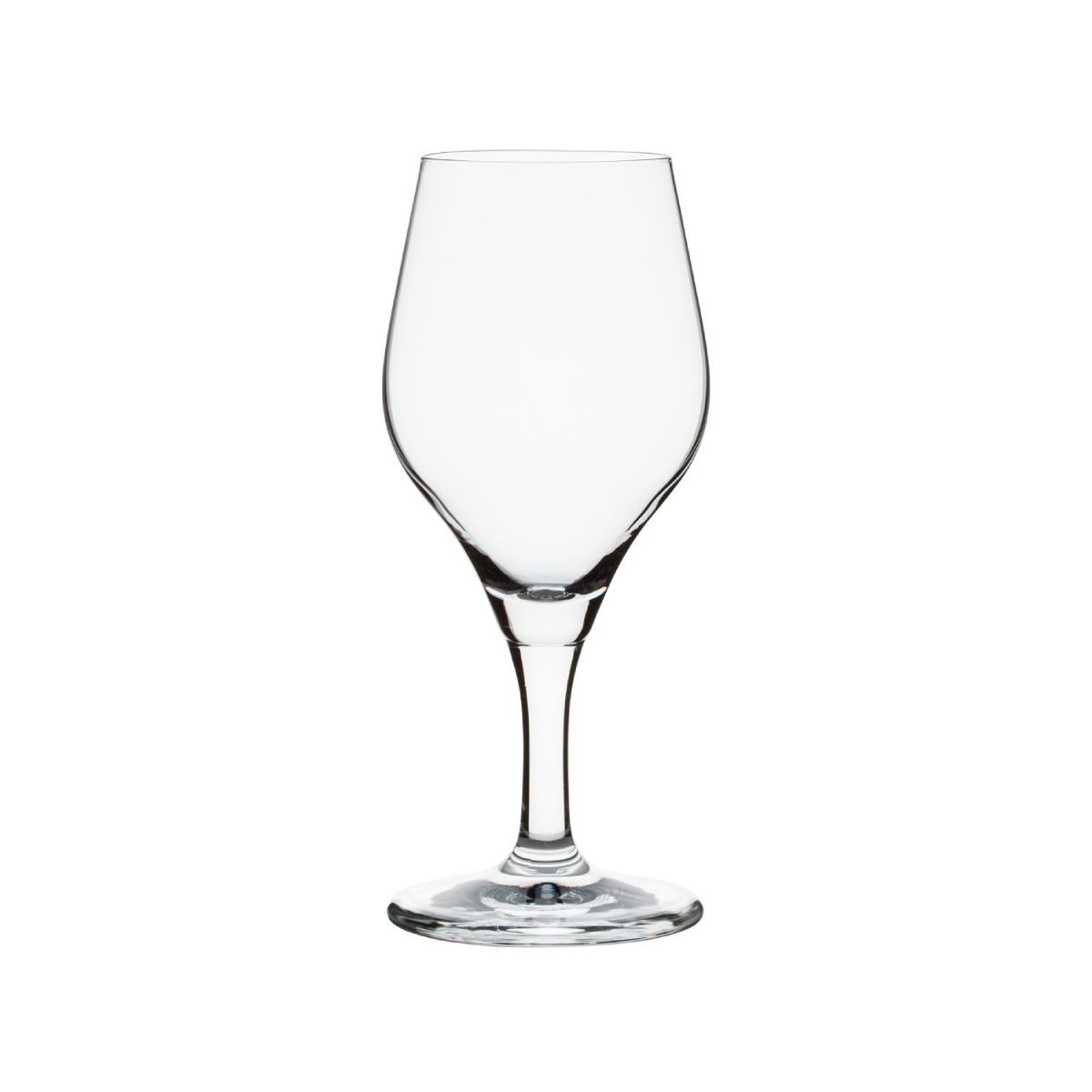 Front view of the Ronceva beer glass 25 cl, made of transparent tasting glass.