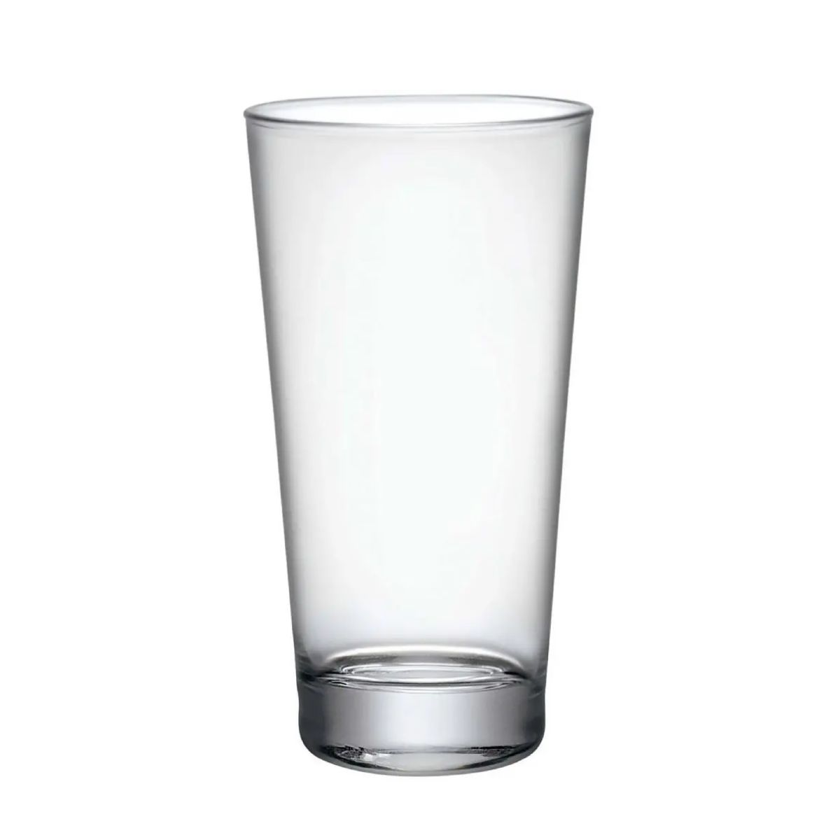 Front view of the beer glass Sestriere 39 cl. of clear glass with straight shape and sturdy bottom. Front view of the beer glass Sestriere 39 cl. of clear glass with straight shape and sturdy bottom.