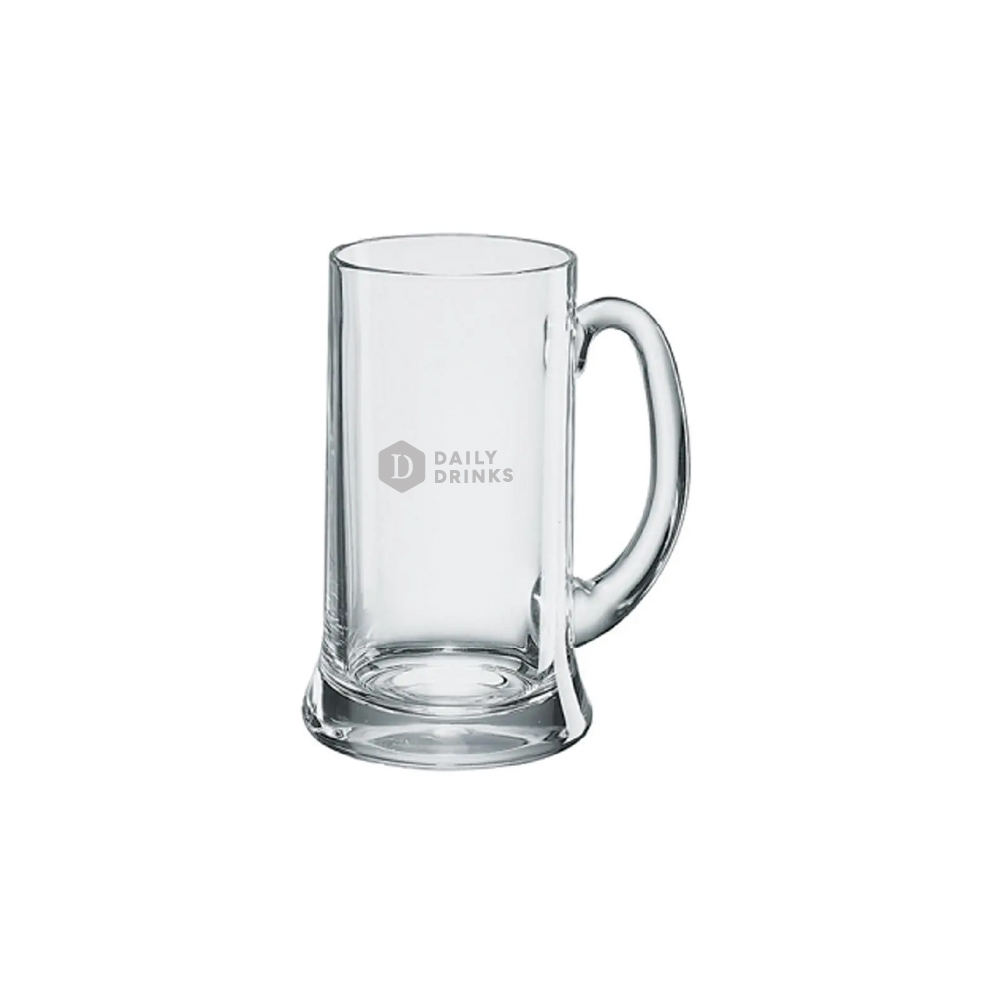 Bierpul Icon 25 cl van glas met gegraveerd DailyDrinks-logo op het vooraanzicht.