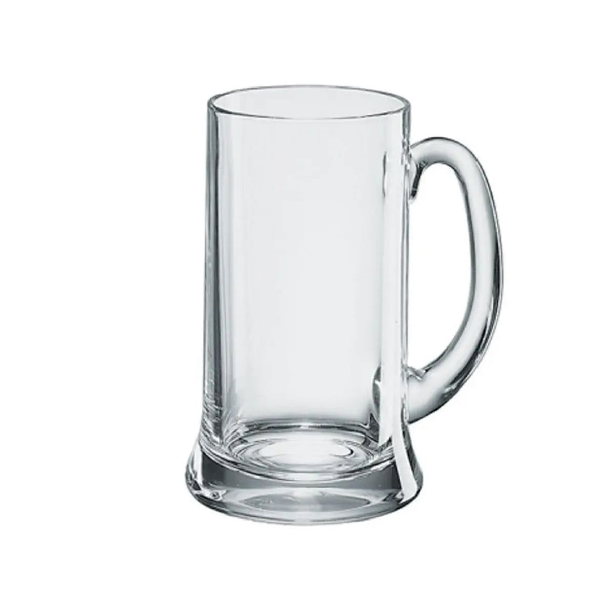 Vooraanzicht van de bierpul Icon 50 cl., tapmaat glas met robuust handvat en rechte vorm. Vooraanzicht van de bierpul Icon 50 cl., tapmaat glas met robuust handvat en rechte vorm.
