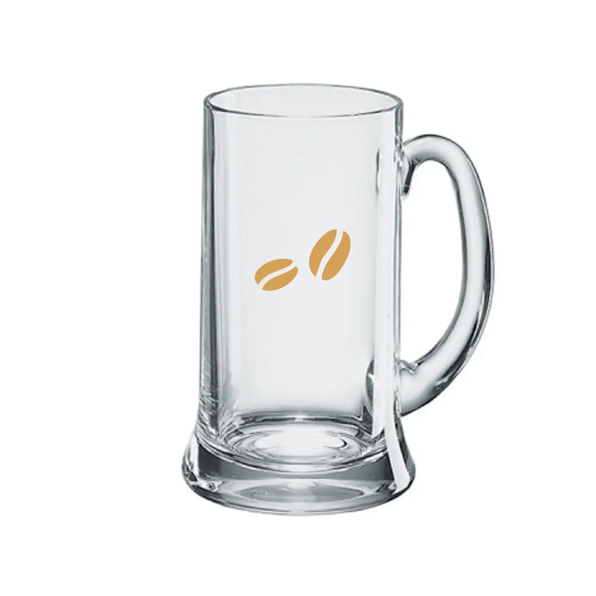 Beer mug Icon 50 cl. with one-coloured CoffeeCo logo, centred on the front view.