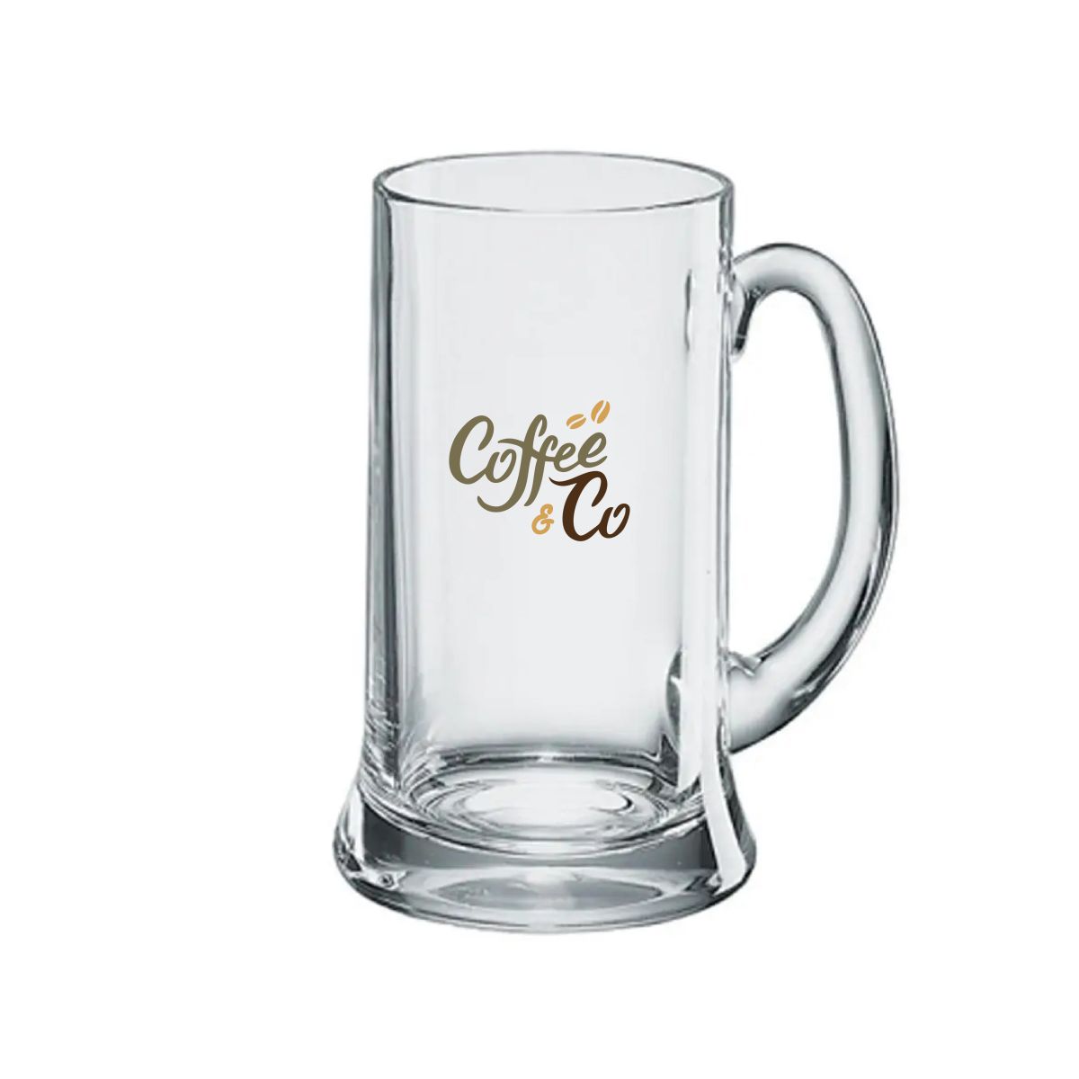 Icon tap size glass 50 cl. with multicoloured CoffeeCo logo printed on front.