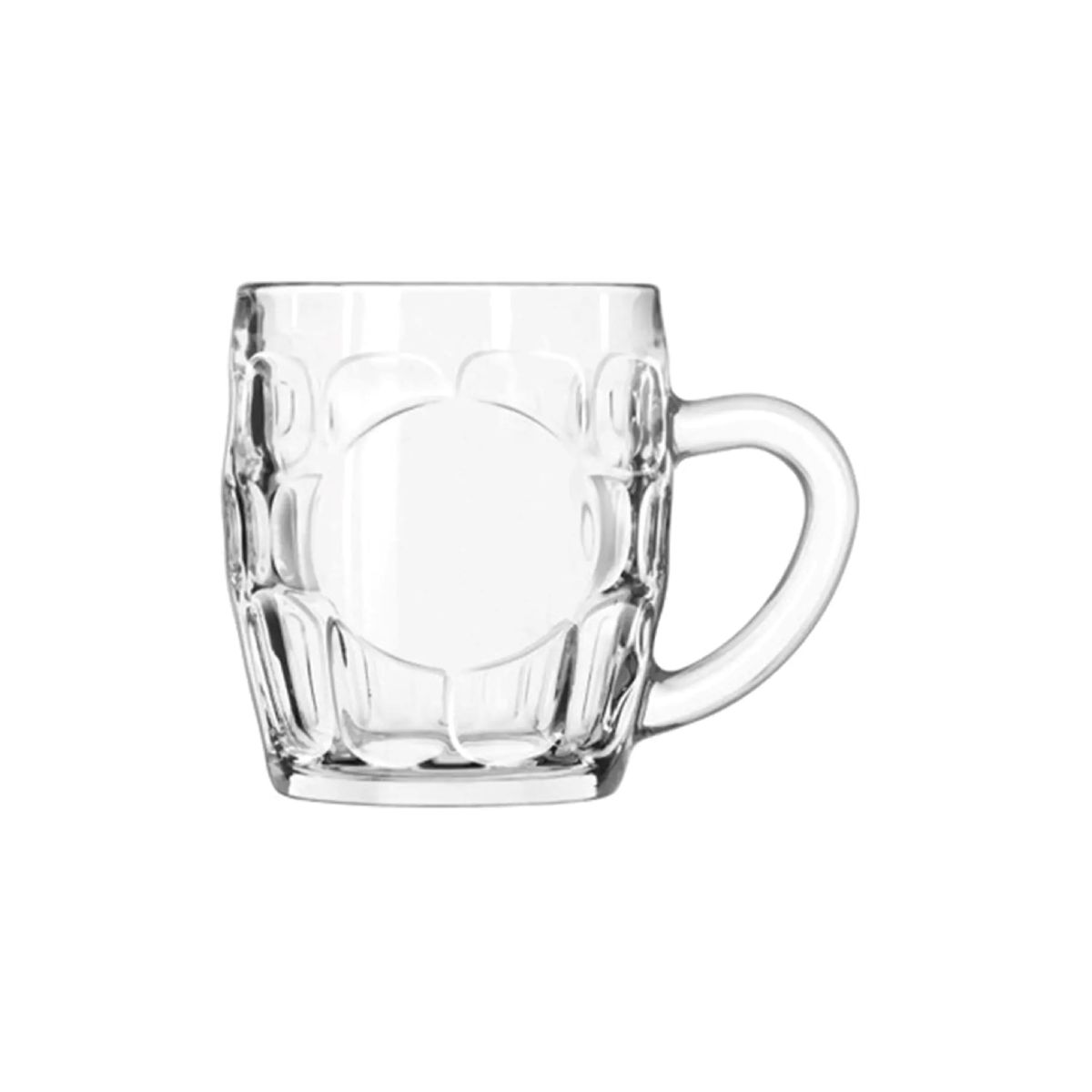 Frontaal beeld van de bierpul Oktober 29 cl. van glas met klassiek gevormd handvat. Frontaal beeld van de bierpul Oktober 29 cl. van glas met klassiek gevormd handvat.