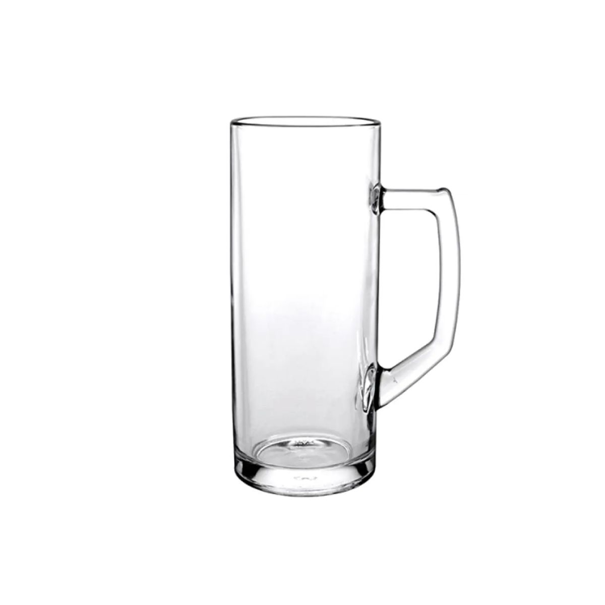 Frontal display of beer mug Reno 30 cl. draft size with sturdy handle and clear glass. Frontal display of beer mug Reno 30 cl. draft size with sturdy handle and clear glass.