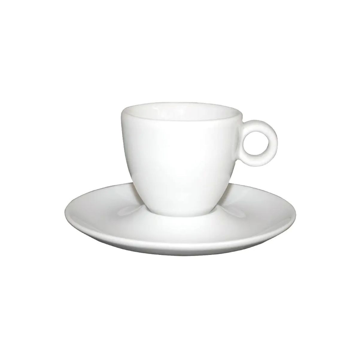 Front display of Bola espresso 8cl, porcelain set in compact form. Front display of Bola espresso 8cl, porcelain set in compact form.