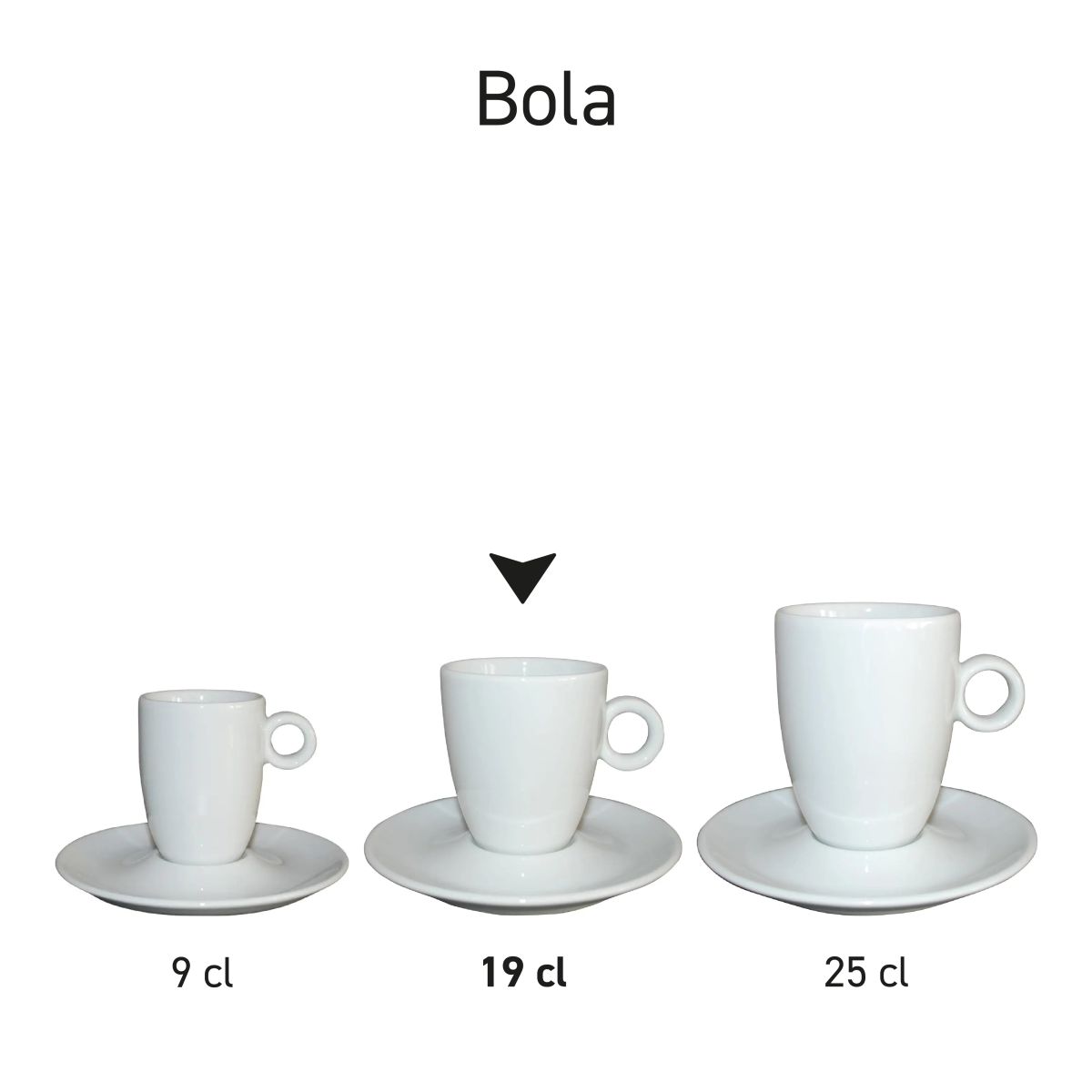 Serieoverzicht van Bola koffie hoog sets porselein, als onderdeel van de serie.