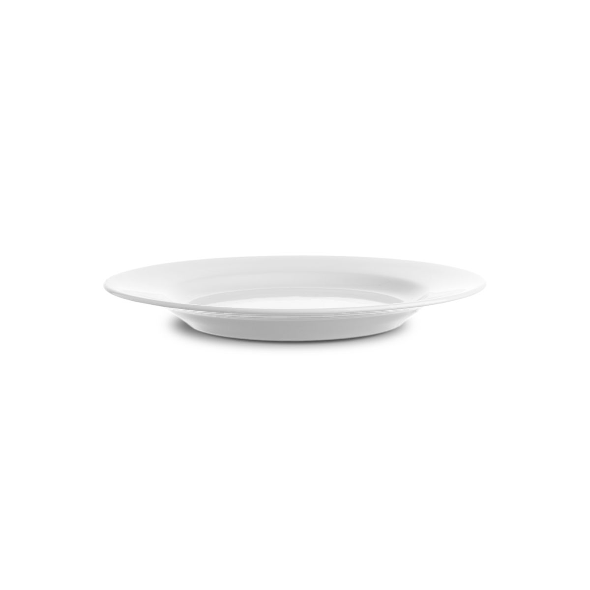 Side view of porcelain Plate Princip 17 cm, with thin profile and slightly raised rim.