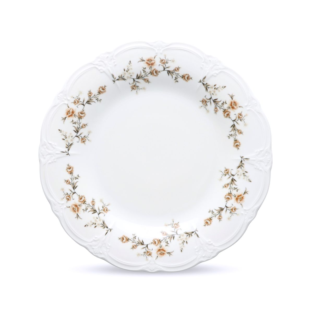 Ivory-brown porcelain plate Retro measuring 21.5 cm