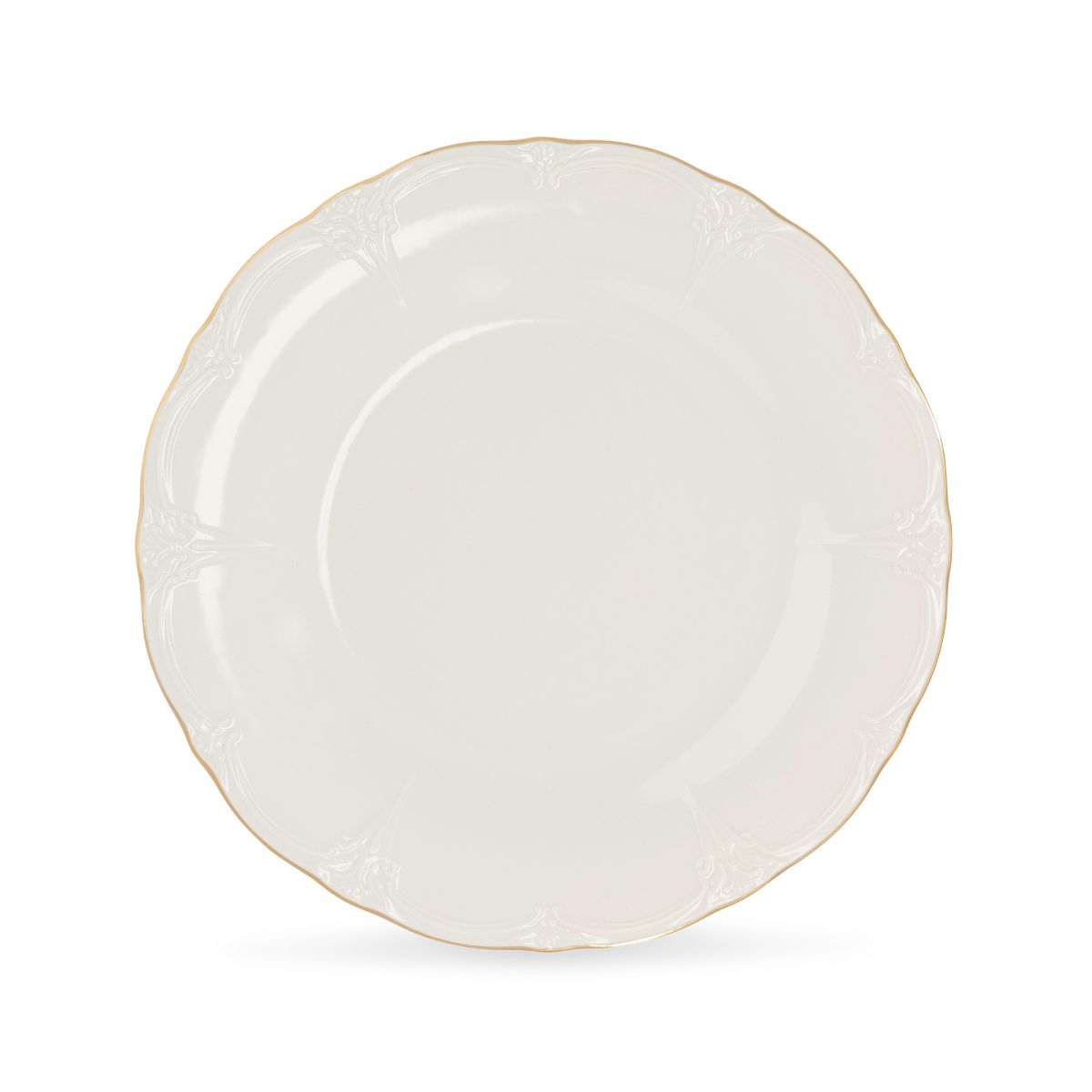 Ivory-gold porcelain plate Retro measuring 21.5 cm