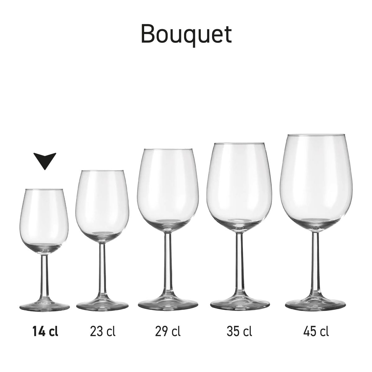 Series image of several Bouquet port glasses in identical style.