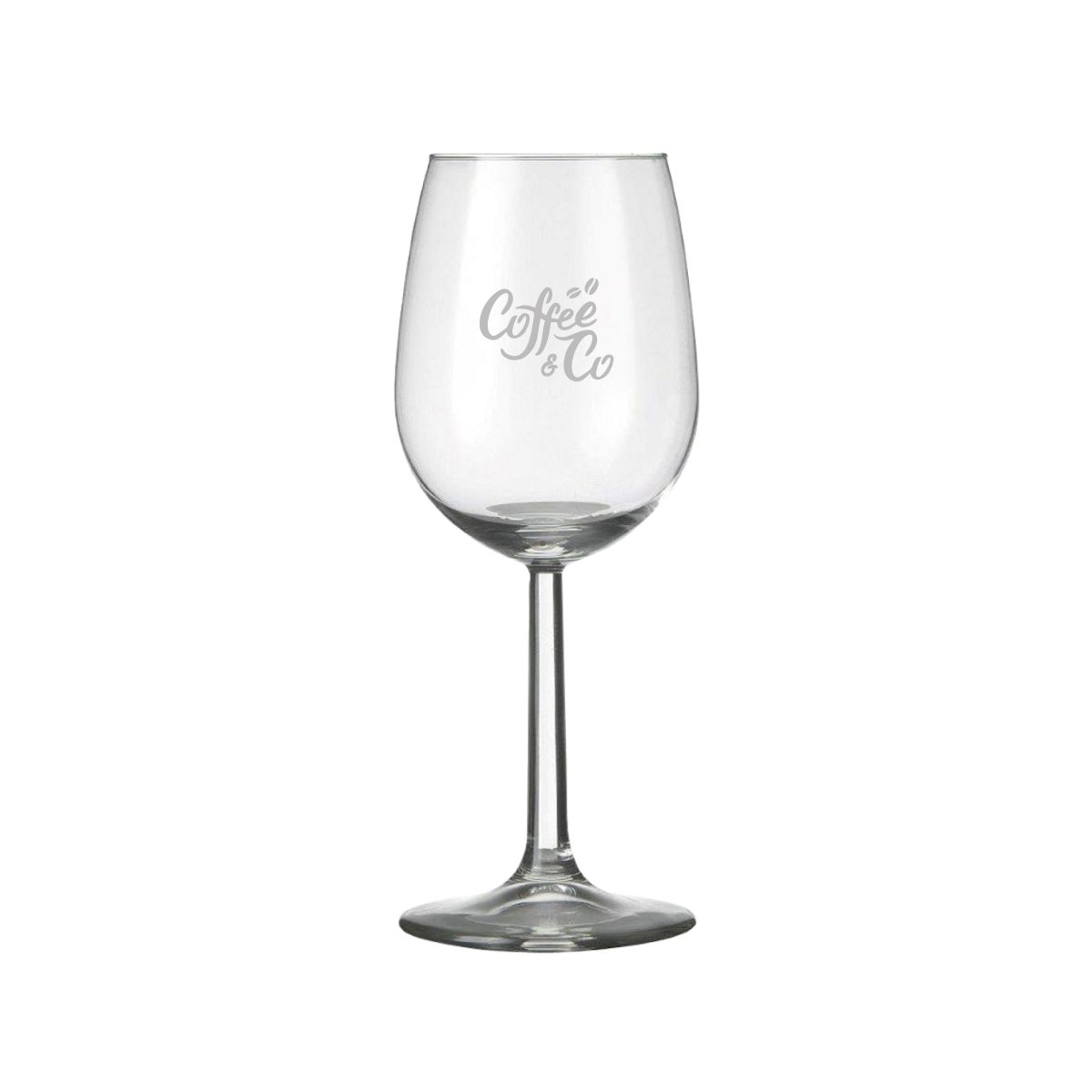 Bouquet wine glass 23 cl. with finely engraved PrintPub logo on the front of the glass.