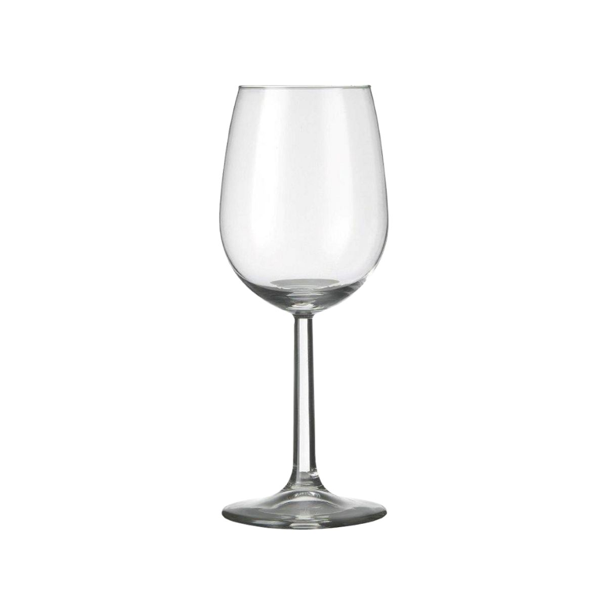 Clear glass Bouquet wine glass 23 cl, shown straight from the front.