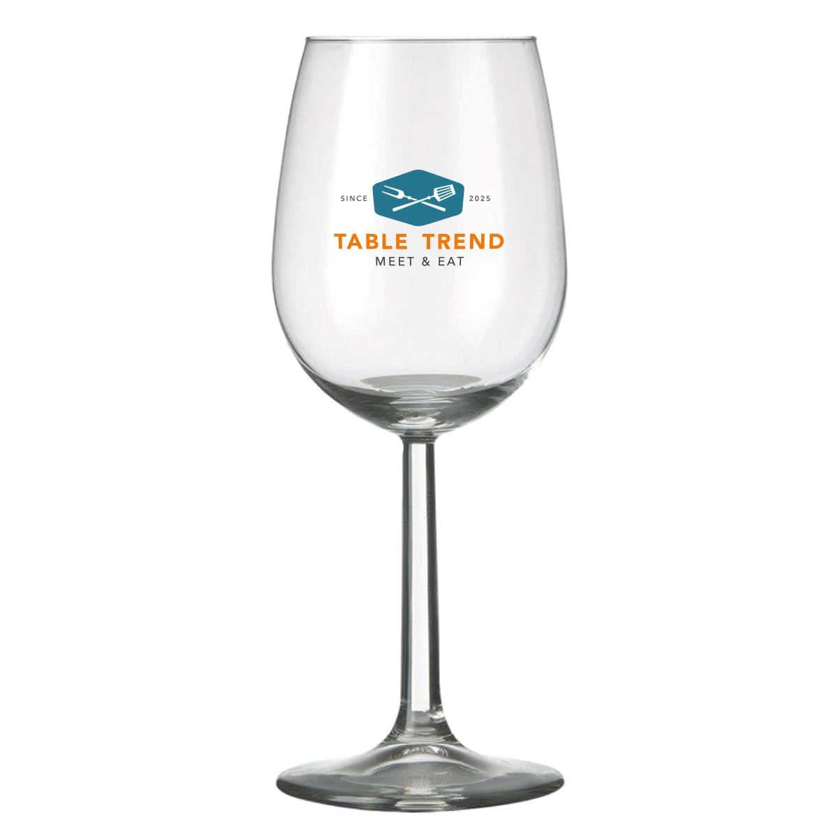 Front view of Bouquet wine glass 45 cl. with TableTrend logo printed in multiple colours.