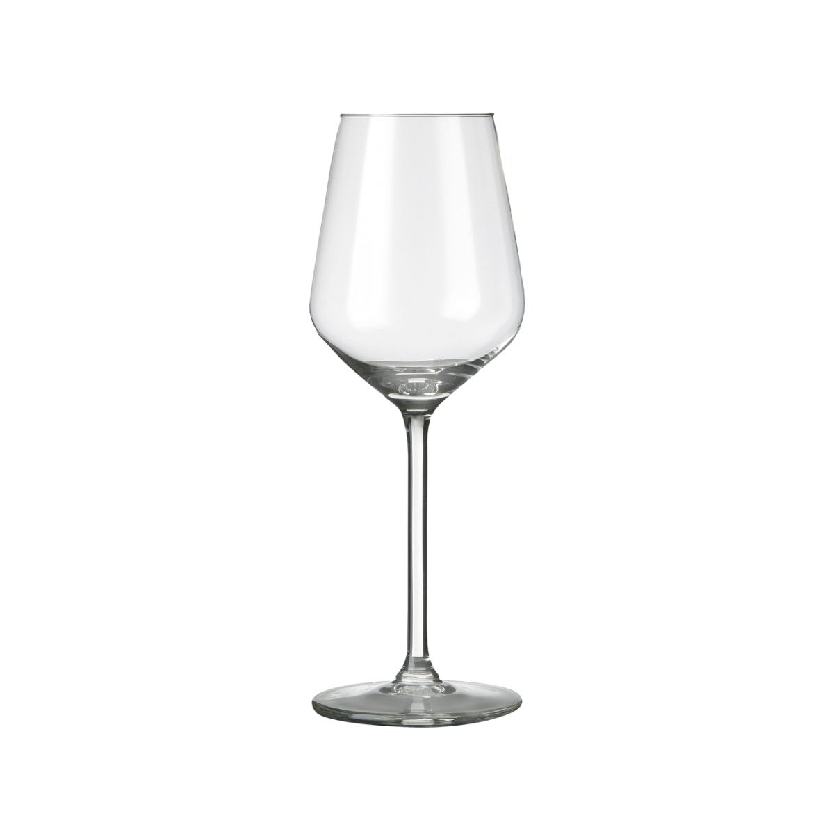 Heldere glasweergave van het Carre wijnglas 29 cl. frontaal bekeken. Heldere glasweergave van het Carre wijnglas 29 cl. frontaal bekeken.
