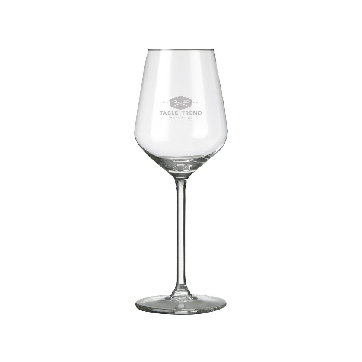 Engraving of the TableTrend logo visible on the front of the Carre wine glass 29 cl.