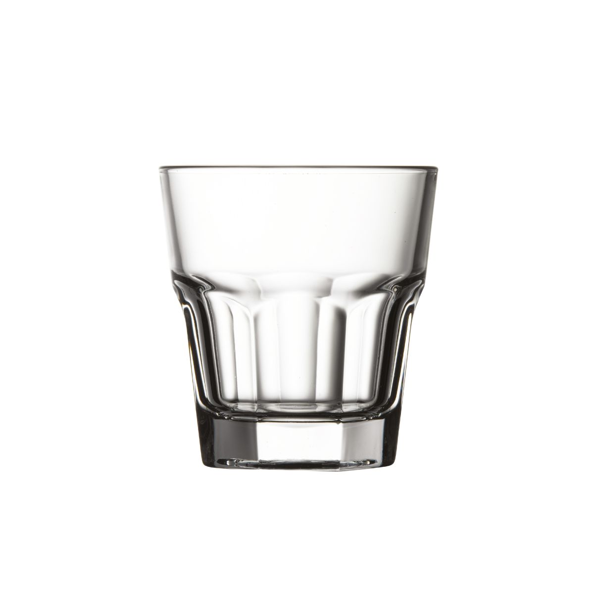 Casablanca Rocks glass 24.5 cl. of clear glass, photographed straight from the front against neutral background.