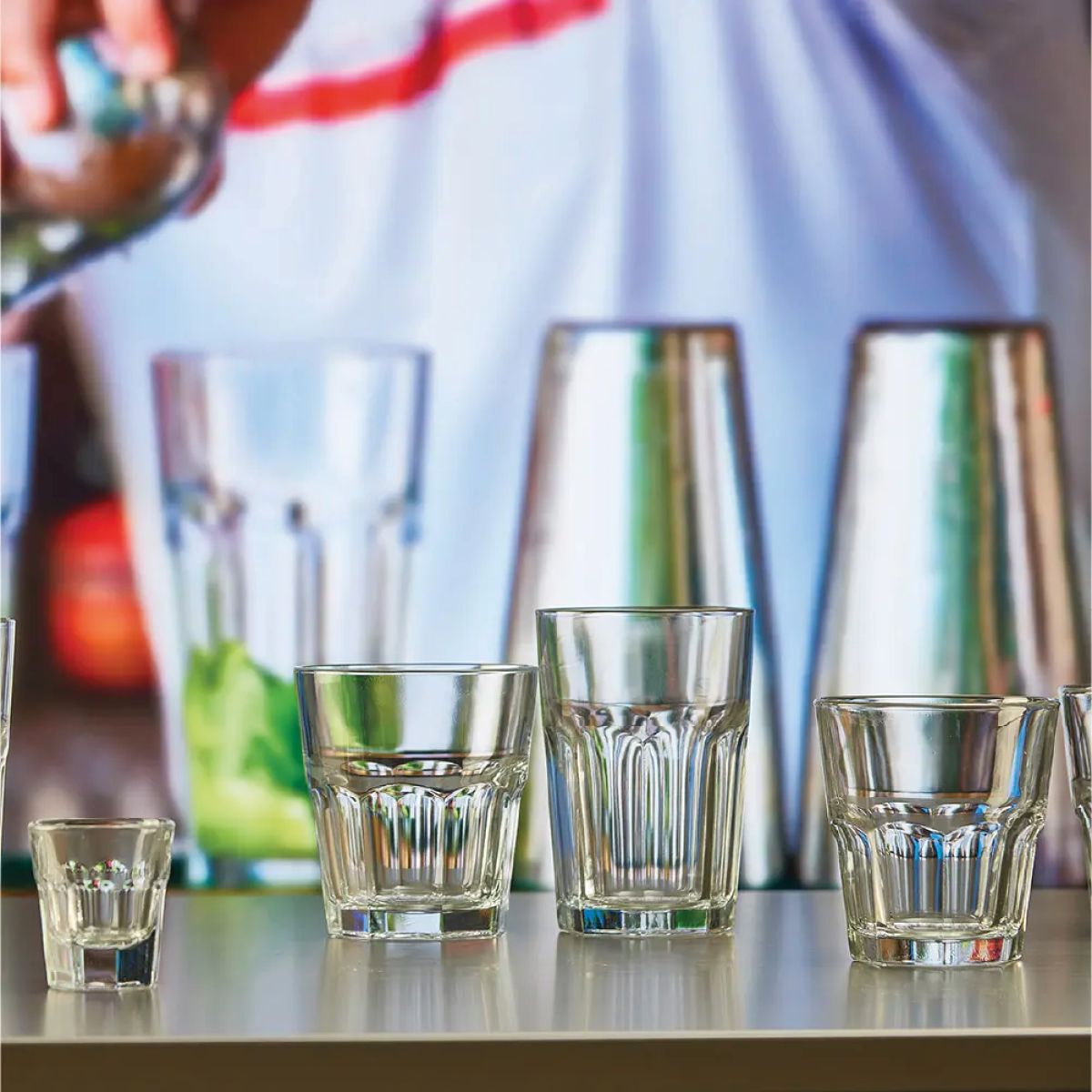 Casablanca Rocks glass 24.5 cl. in use and placed in realistic context.