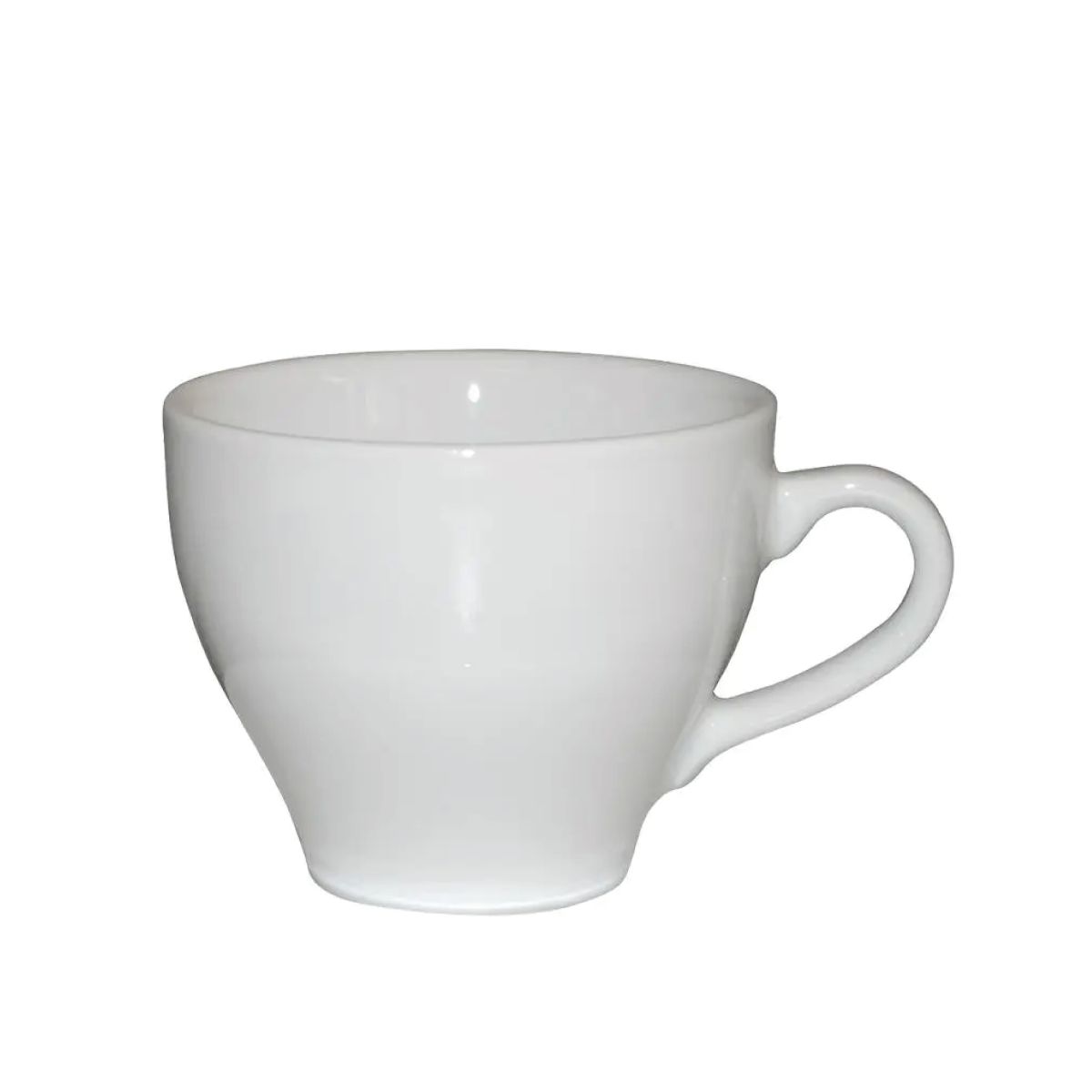 Dom Cappuccino cup white 20 cl. of porcelain, rendered straight from the front on neutral background. Dom Cappuccino cup white 20 cl. of porcelain, rendered straight from the front on neutral background.