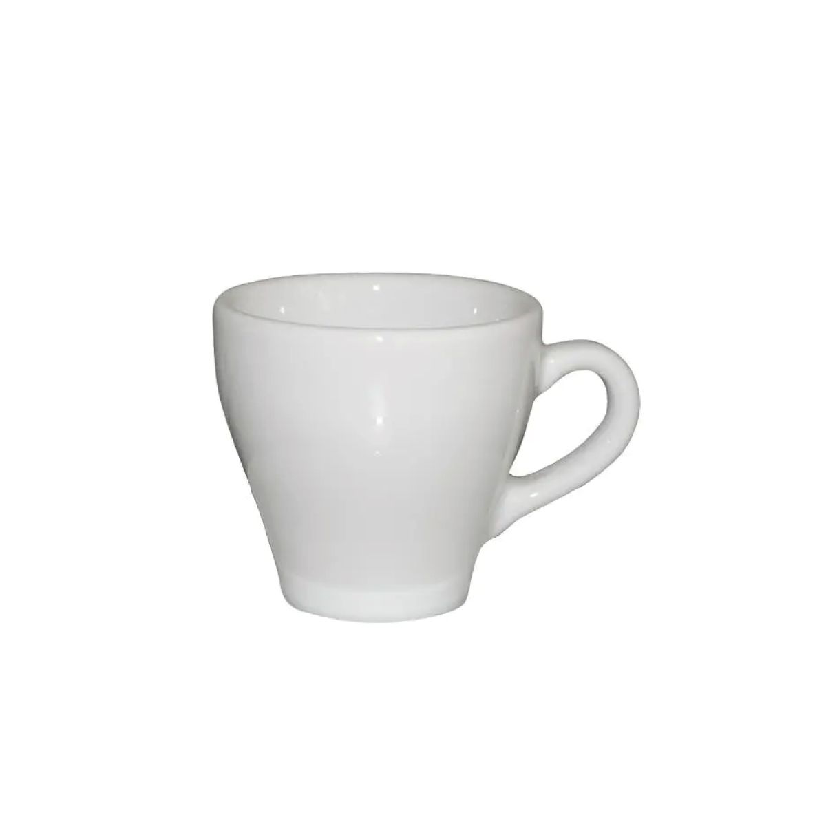 Dom Espresso cup white 8 cl. of porcelain, photographed straight from the front against neutral background. Dom Espresso cup white 8 cl. of porcelain, photographed straight from the front against neutral background.