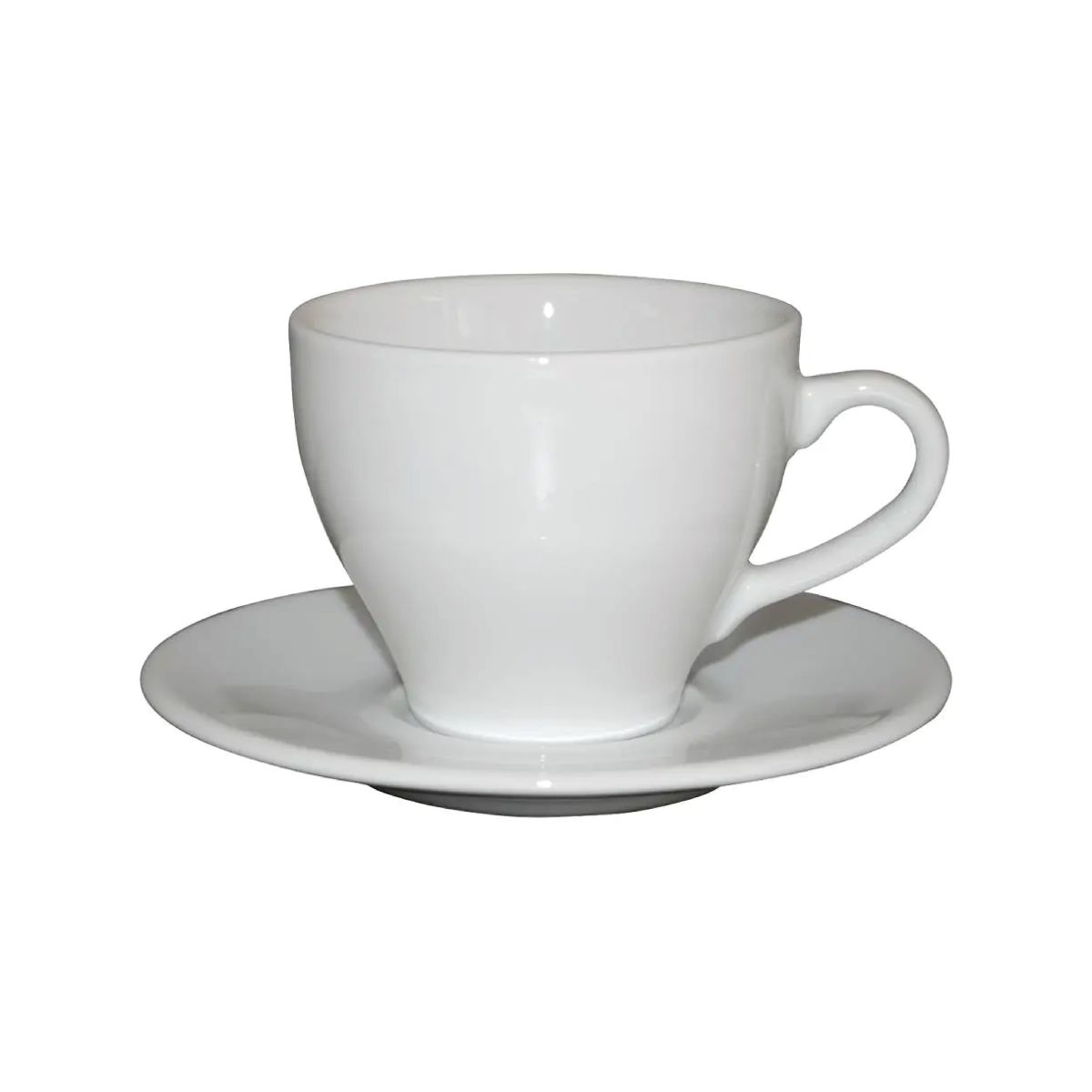 Dom Koffie wit 15 cl. SET, recht van voren weergegeven op neutrale achtergrond. Dom Koffie wit 15 cl. SET, recht van voren weergegeven op neutrale achtergrond.