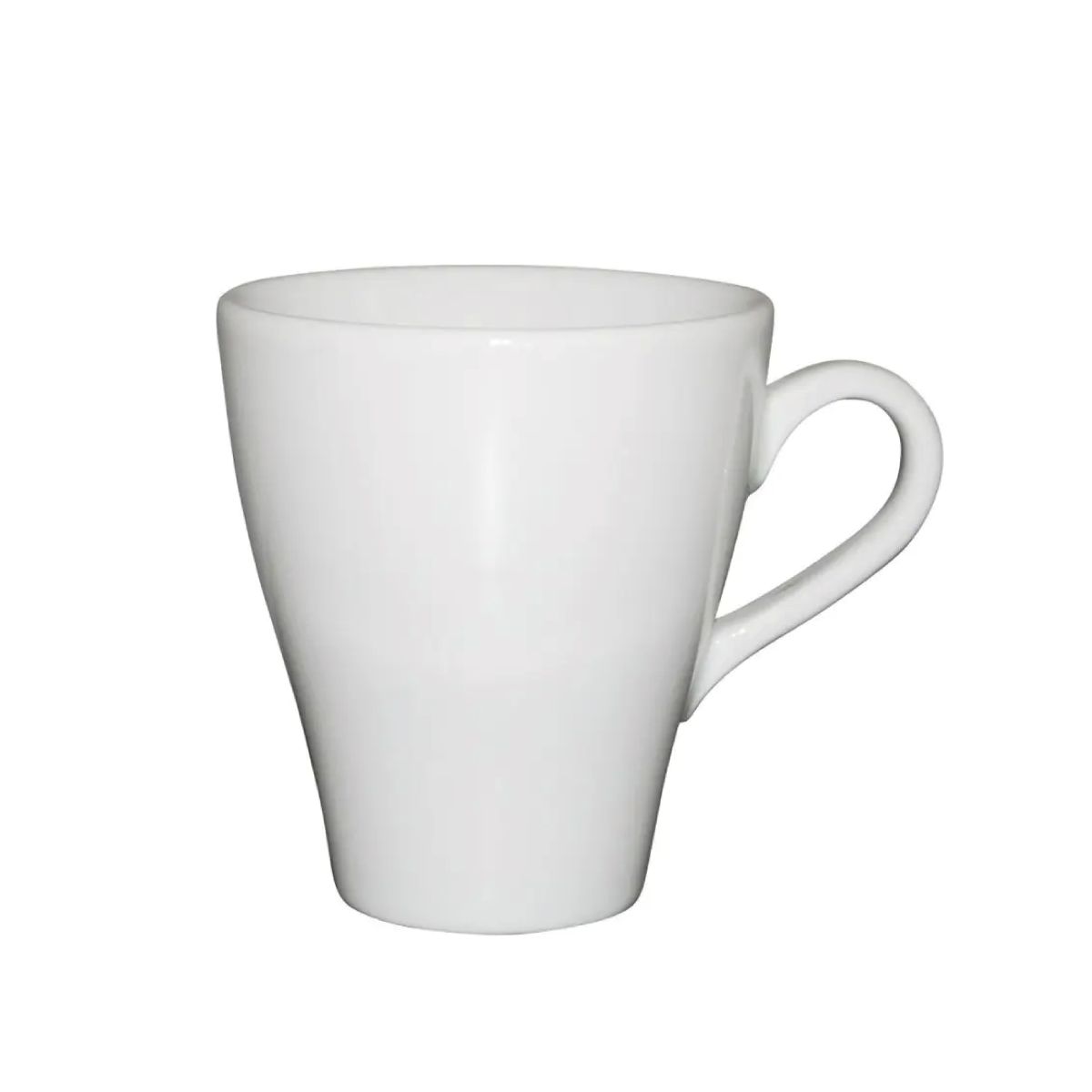 Porcelain Dom mug white 25 cl, photographed frontally against neutral background. Porcelain Dom mug white 25 cl, photographed frontally against neutral background.