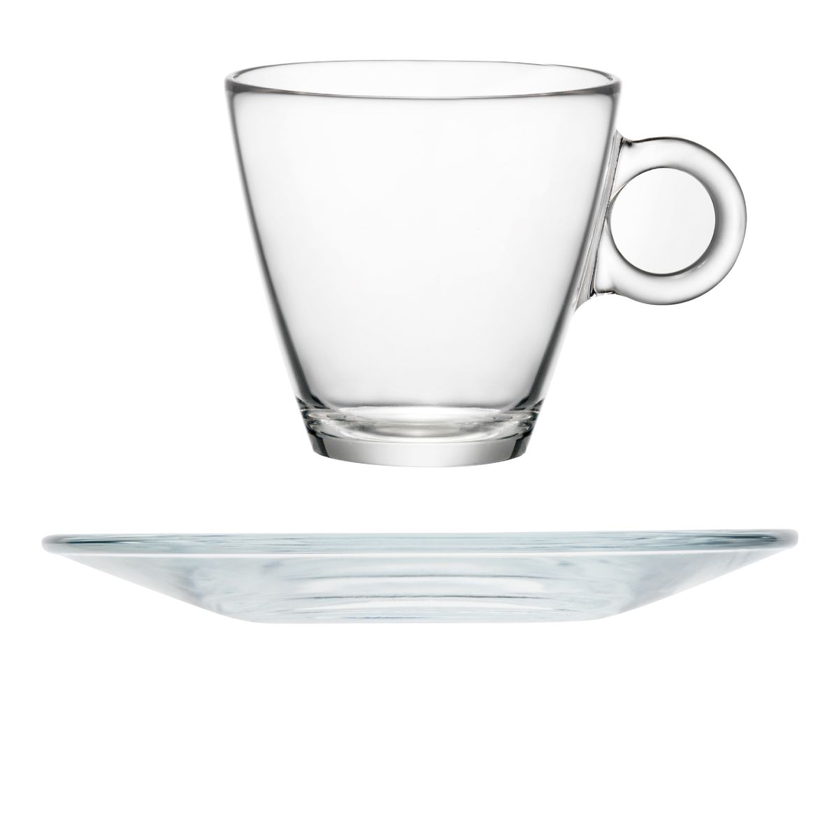 Easy Bar Tea SET 32 cl. glass in straight front view, transparent and ready for engraving.