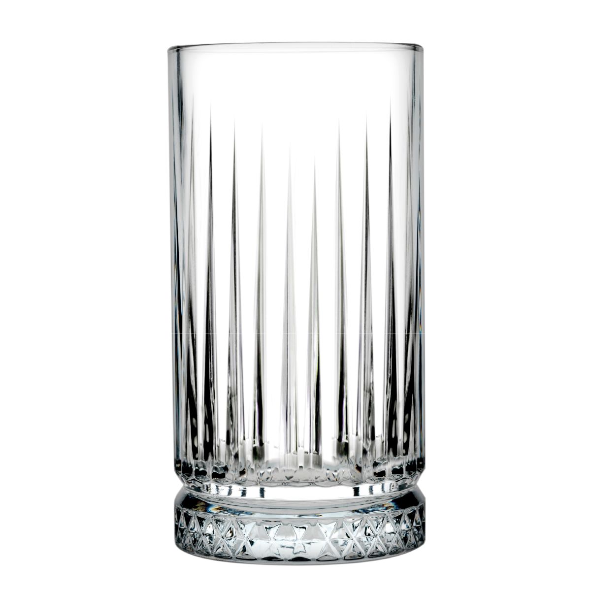 Vooraanzicht van het Elysia Longdrink glas 44,5 cl. met hoge, rechte vorm van helder glas. Vooraanzicht van het Elysia Longdrink glas 44,5 cl. met hoge, rechte vorm van helder glas.