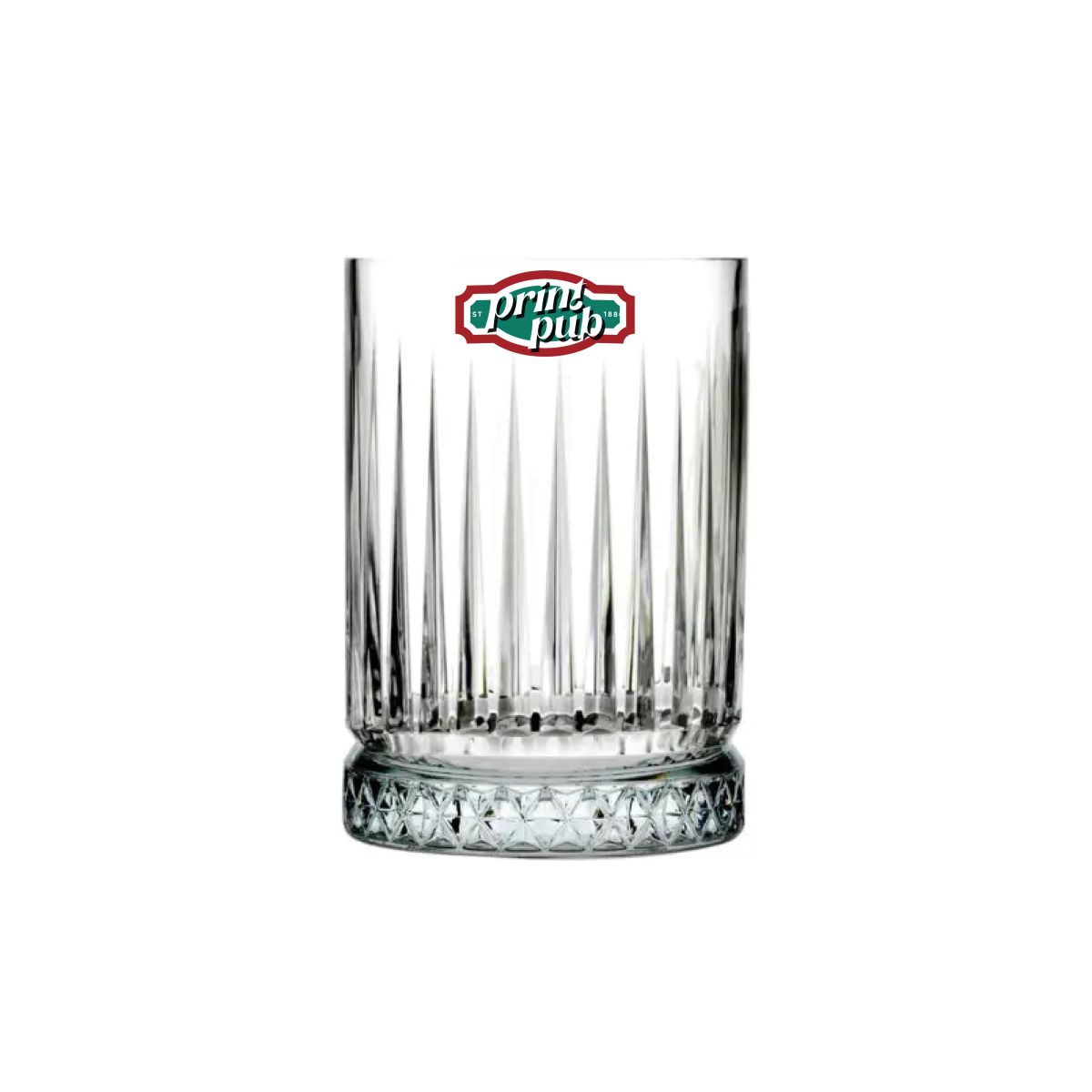 Shot glass 6 cl. printed with multicoloured PrintPub logo on the front.