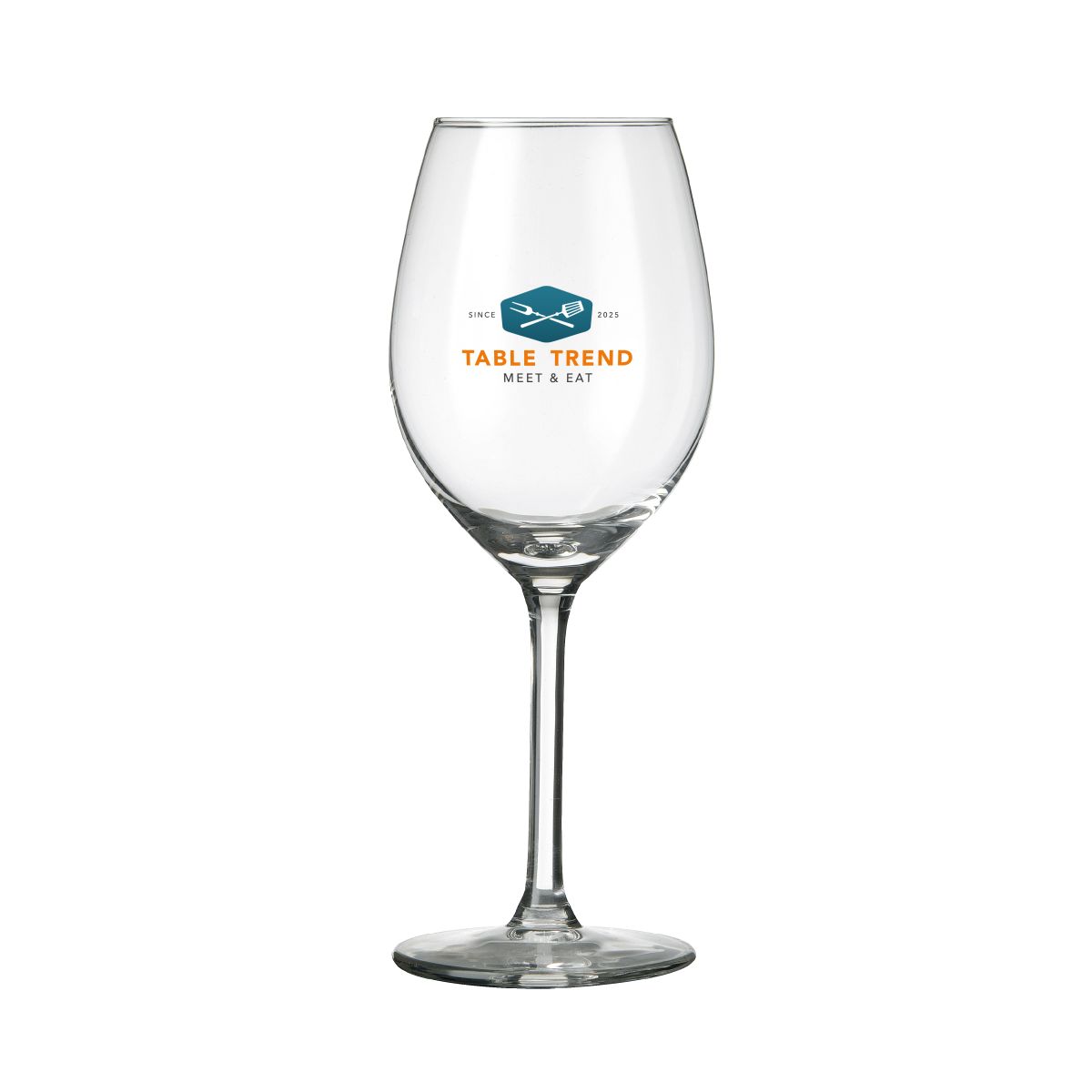 Esprit 32 cl. wine glass with TableTrend logo printed in multiple colours on the front.