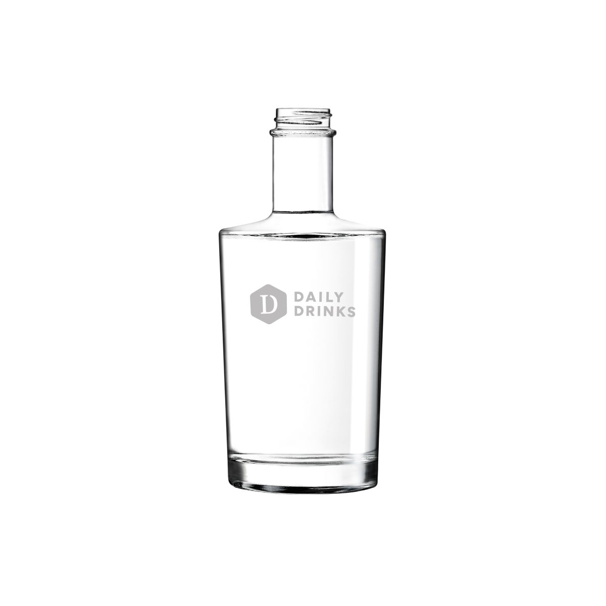 Glass bottle 0.35 litres with engraved DailyDrinks logo visible on the front.