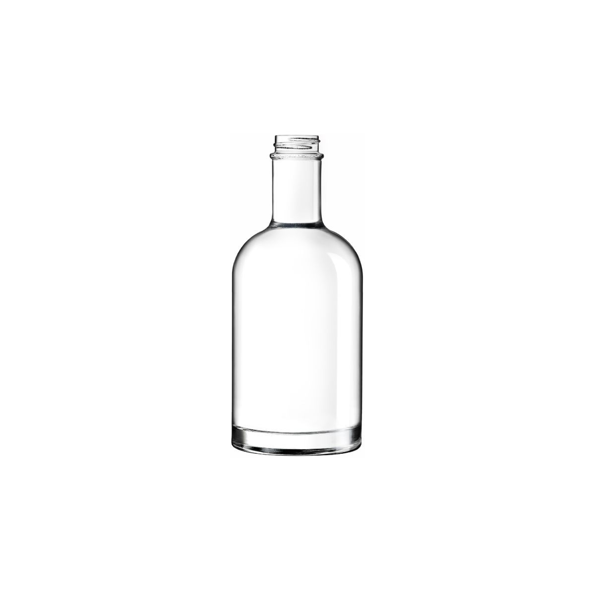 Heldere glazen fles Oslo 0,2 liter zonder dop van voren gefotografeerd, zonder bedrukking. Heldere glazen fles Oslo 0,2 liter zonder dop van voren gefotografeerd, zonder bedrukking.
