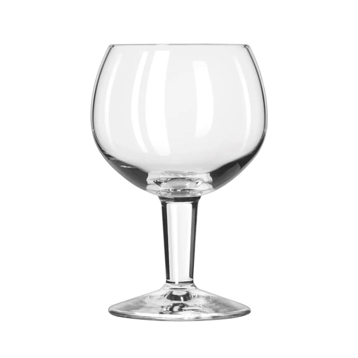 Straight front view of the 41 cl Grand Service beer glass with clear glass and classic shape.