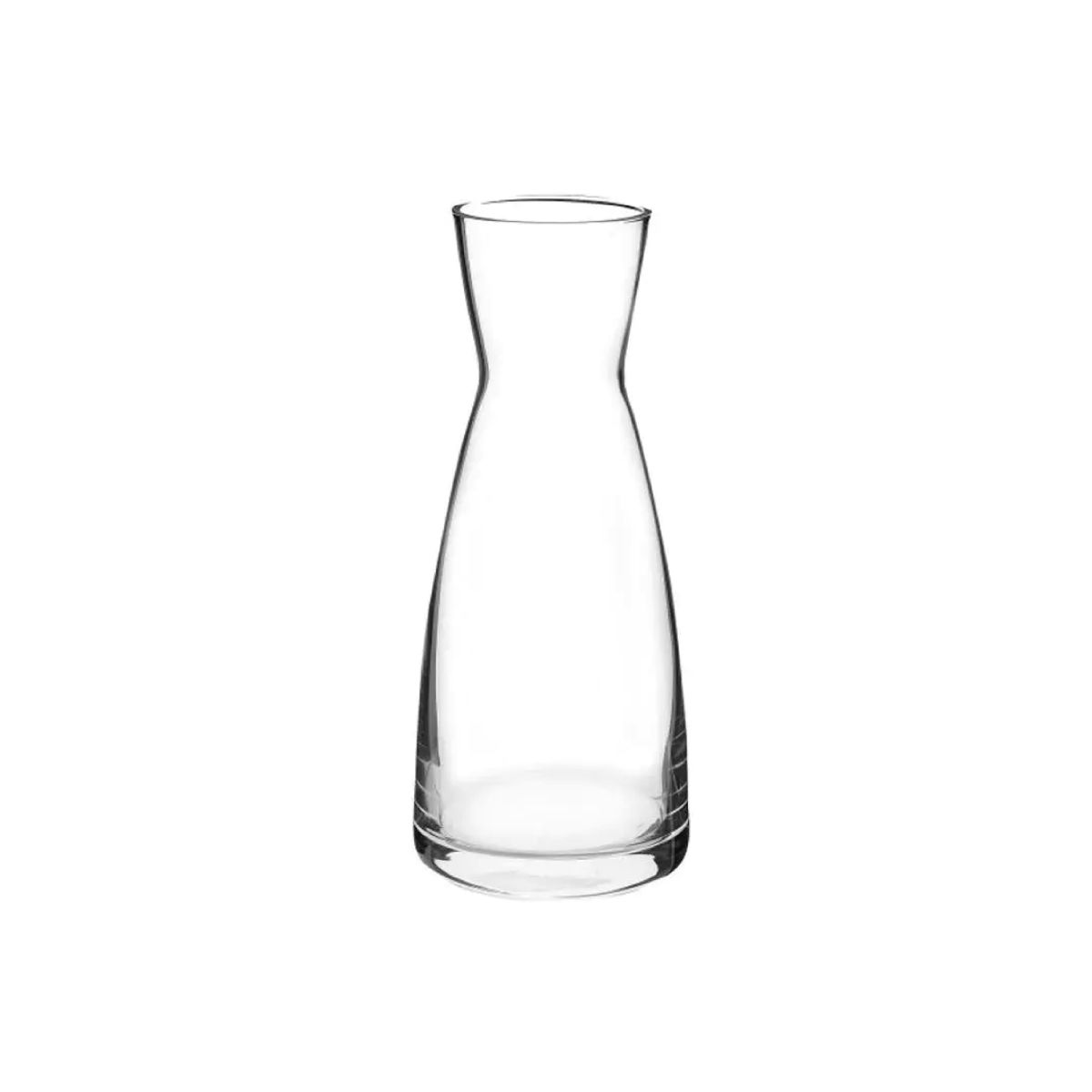 Front view of Carafe Ypsilon 0.25 litre in transparent glass with wide foot and narrow neck. Front view of Carafe Ypsilon 0.25 litre in transparent glass with wide foot and narrow neck.
