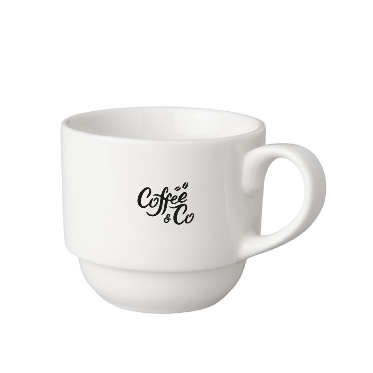 Coffee cup Mammoth Budgetline 20 cl. printed with single-colour CoffeeCo logo on the front.