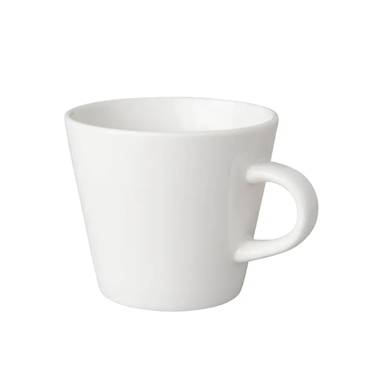 Coffee cup white Neo Budgetline 19 cl. made of porcelain in front view, with smooth surface and round shape.