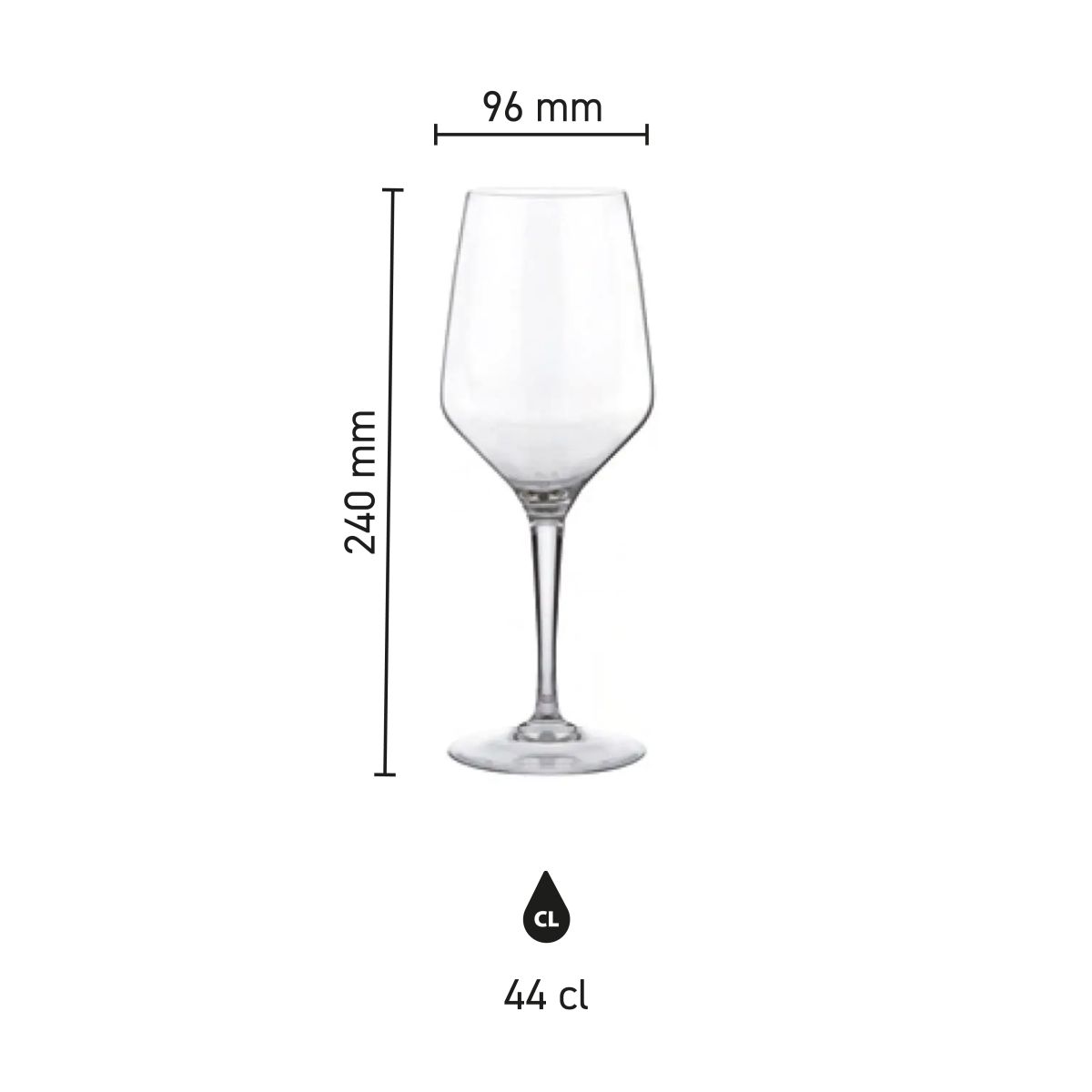 Spacious wine glass for red and white wine, Mencia wine glass 44 cl in transparent, photo 2
