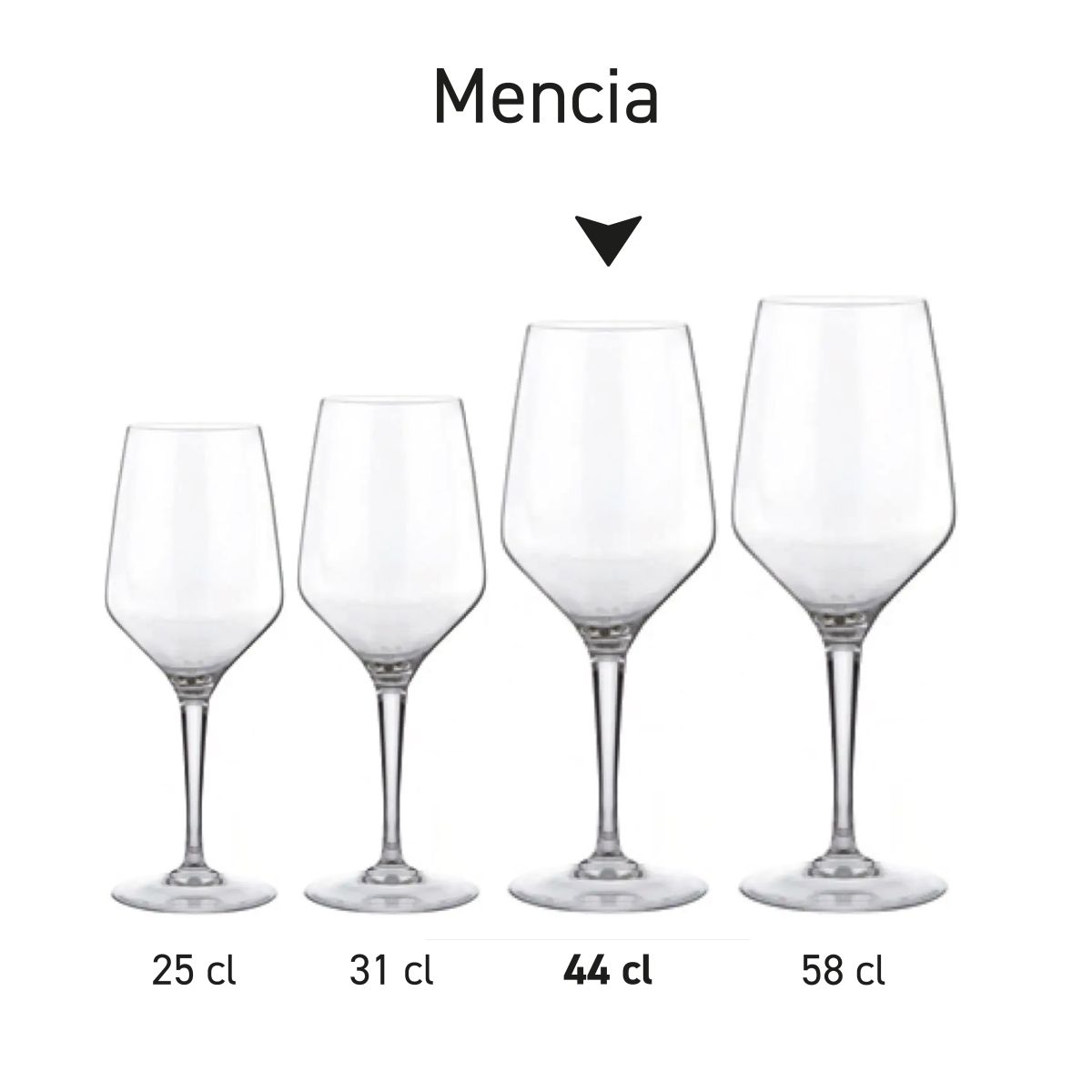 Mencia wine glass 44 cl, spacious wine glass for red and white wine, finished in transparent, photo 2