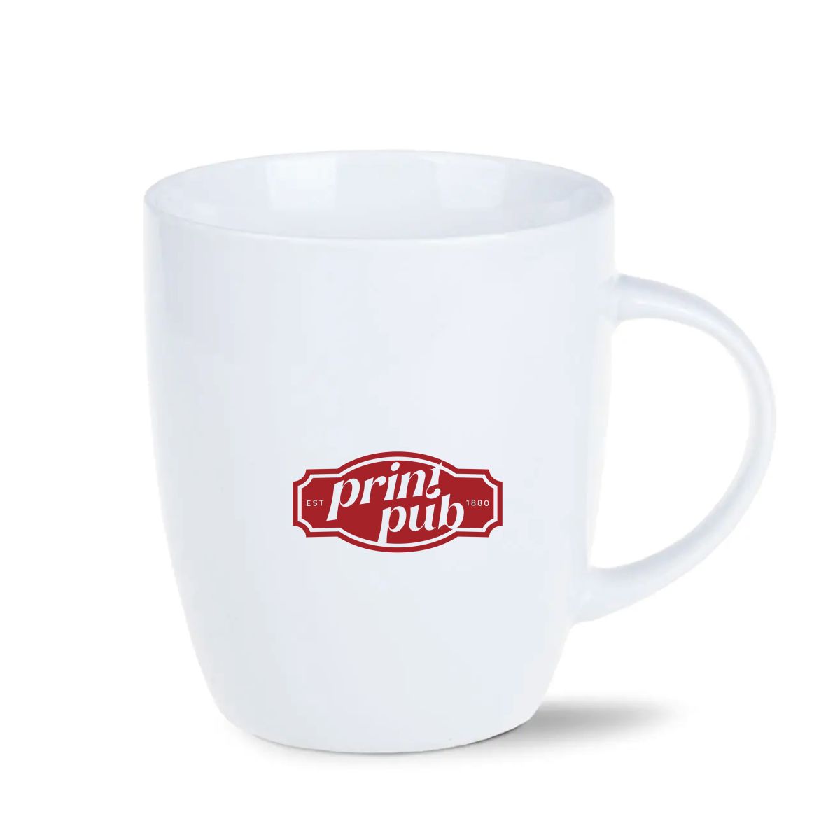 Porcelain Mini Specta mug 28 cl. with single-colour PrintPub logo printed on the front.