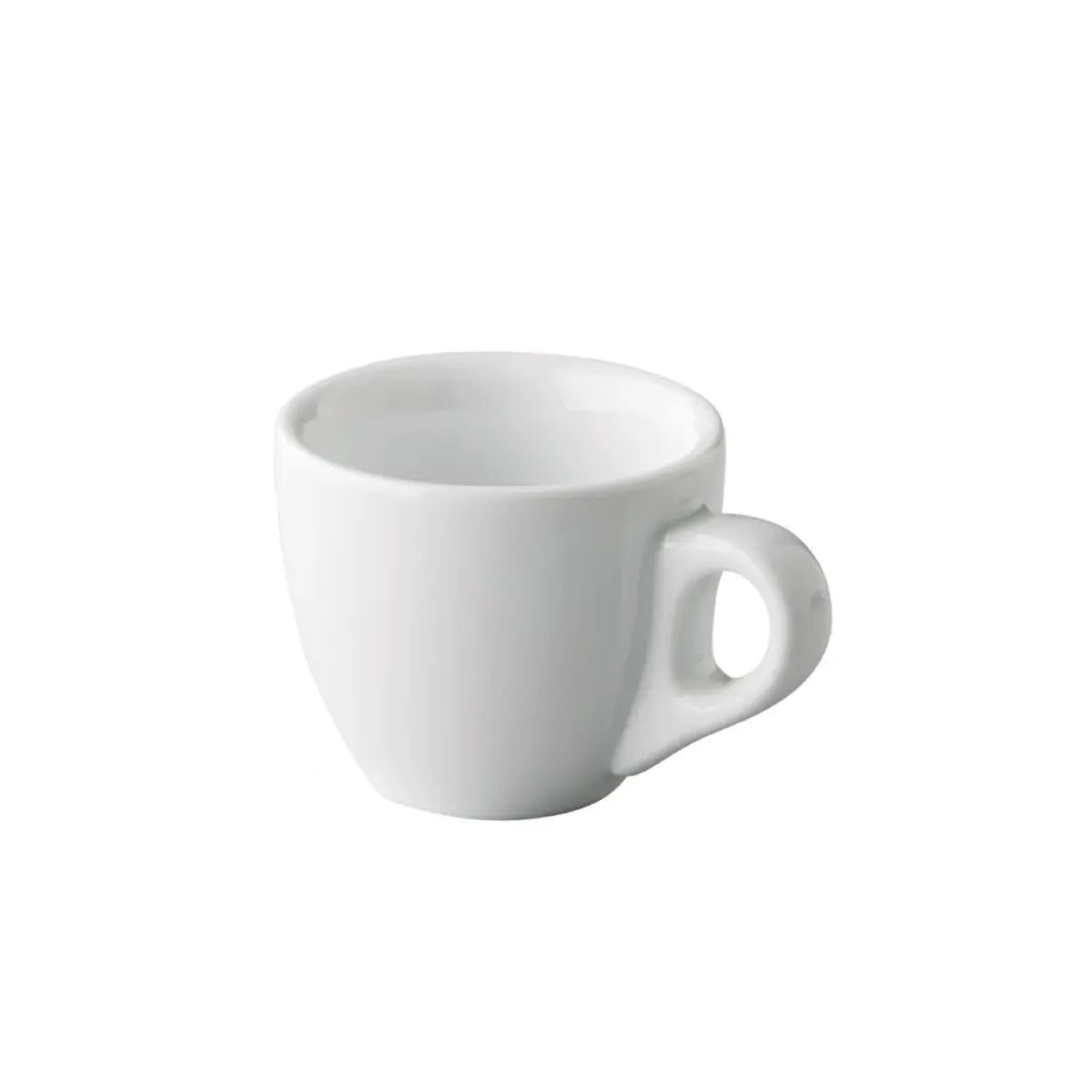 Style Espresso kop 7 cl. van wit porselein, compact model in vooraanzicht getoond.