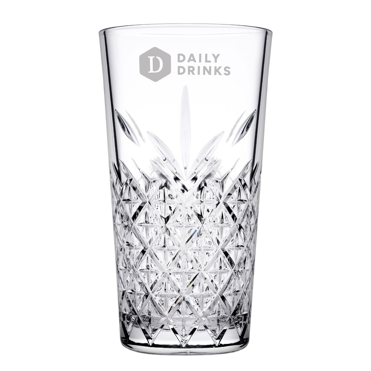 Engraving of DailyDrinks logo subtly visible on front of glass 45 cl.