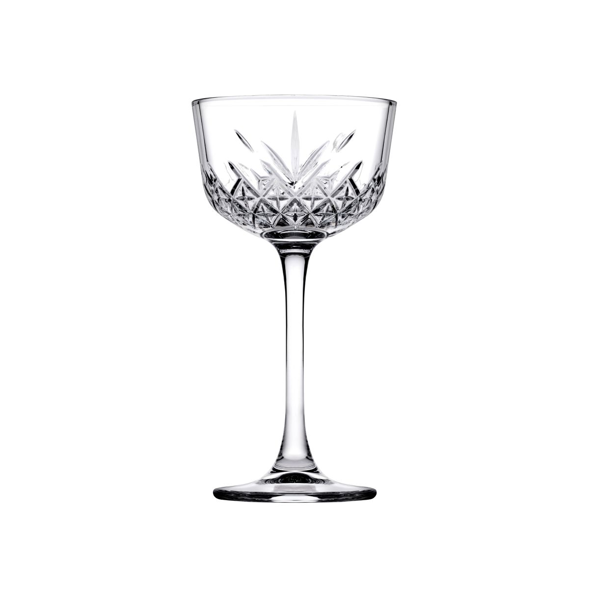Front view of the Timeless Nick & Nora glass 16 cl. with elegant chalice shape and smooth finish. Front view of the Timeless Nick & Nora glass 16 cl. with elegant chalice shape and smooth finish.