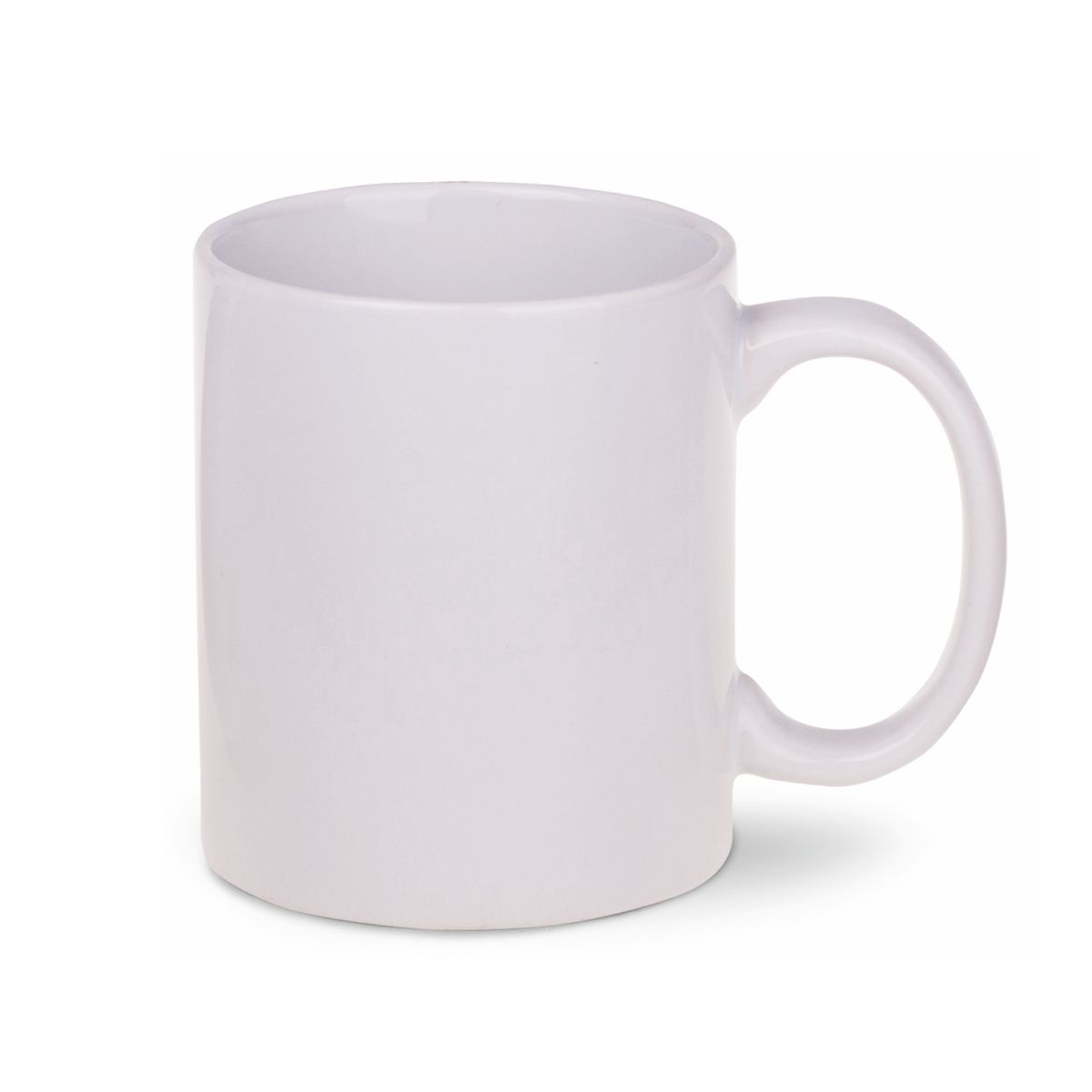 Front view of the Tomek mug 30 cl. in white porcelain with straight sides, classic handle and smooth surface. Front view of the Tomek mug 30 cl. in white porcelain with straight sides, classic handle and smooth surface.