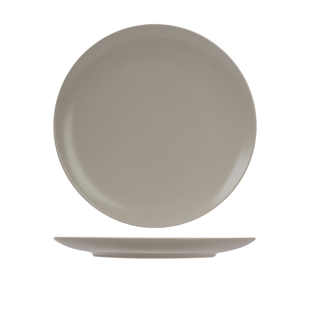 Ivory porcelain Venus plate 26 cm with round shape, shown in front view.