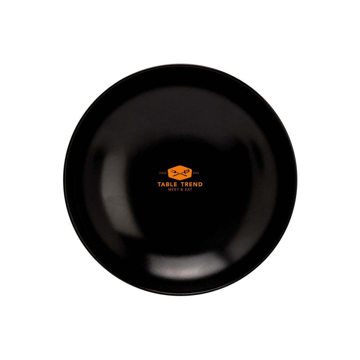 Deep Venus plate 21 cm with single-coloured TableTrend logo centred on the earthenware surface.